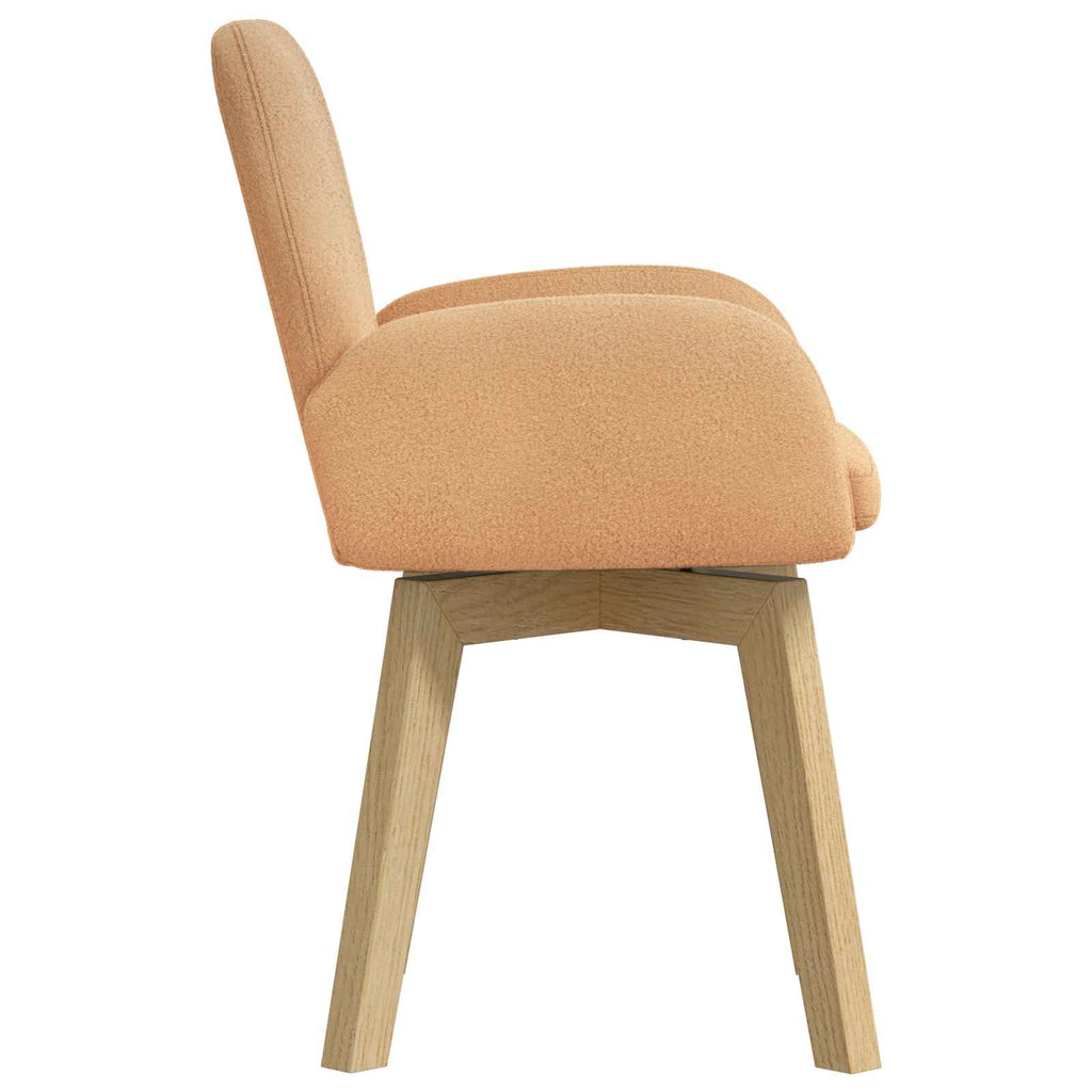 vidaXL Obrotowe krzesła jadalniane 2 pcs Bouclé Beżowy 54 x 58 x 87 cm