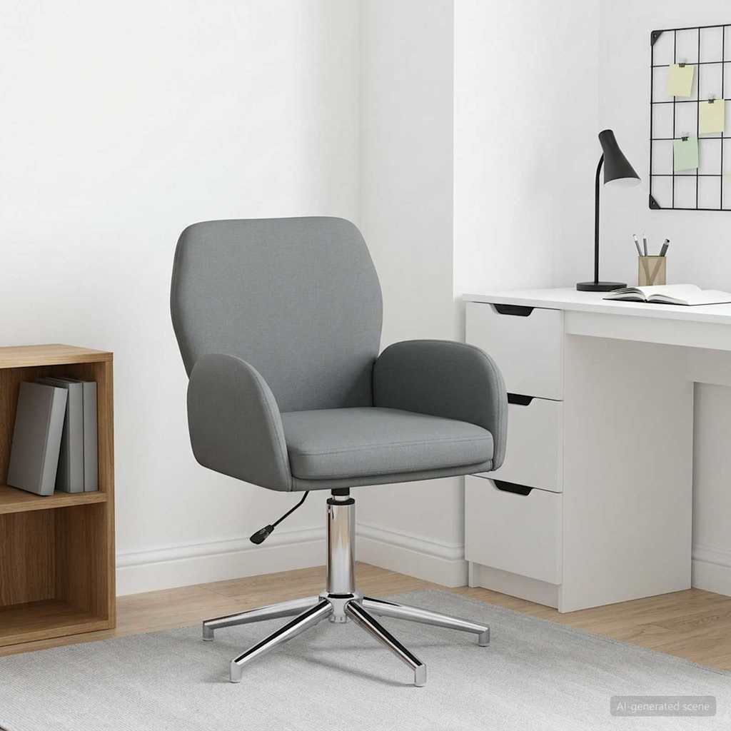 vidaXL Obrotowe krzesło biurowe 54 x 58 x 90 cm ciemnoszary tkanina