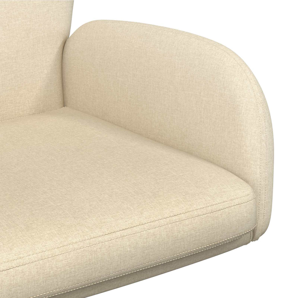 vidaXL Obrotowe krzesło biurowe 54 x 58 x 90 cm kremowy tkanina