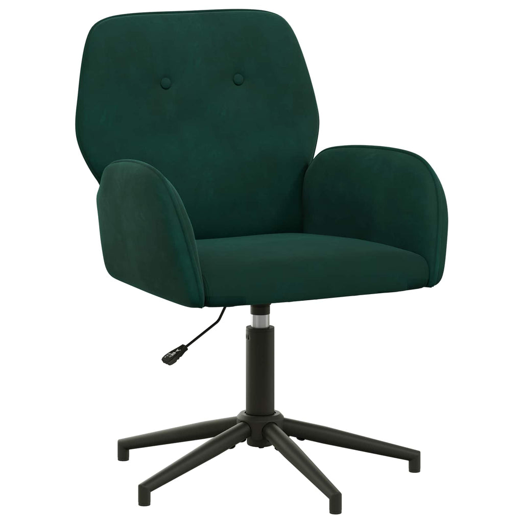 vidaXL Obrotowe krzesło biurowe 54 x 55 x 90 cm Ciemnozielony Welur