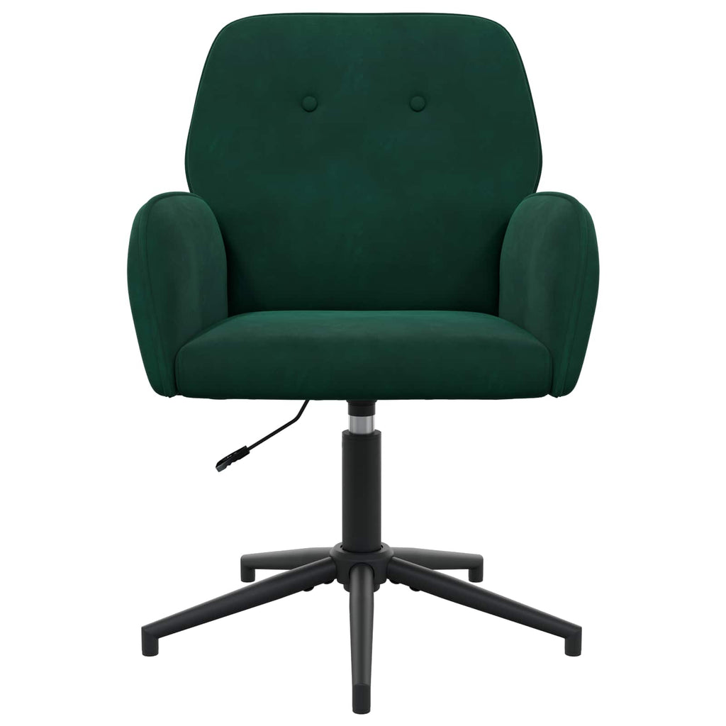vidaXL Obrotowe krzesło biurowe 54 x 55 x 90 cm Ciemnozielony Welur