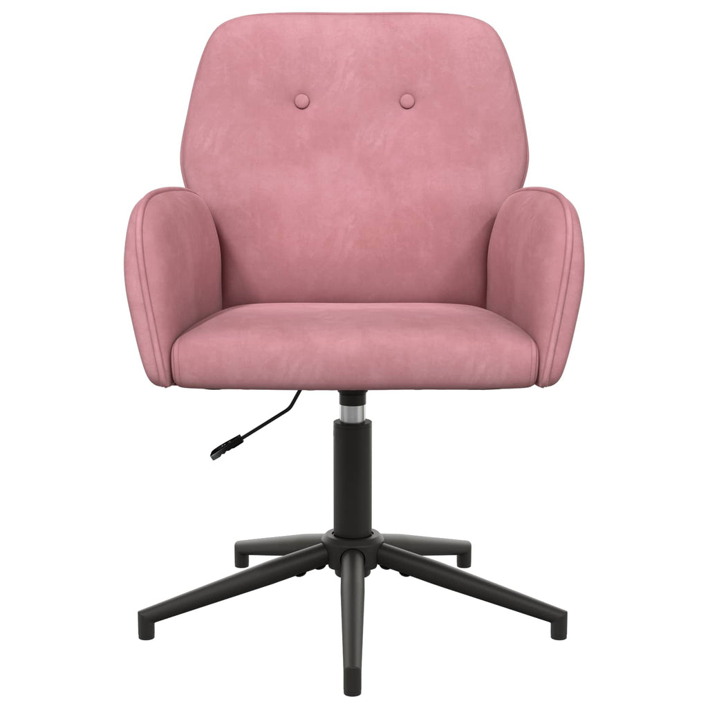 vidaXL Obrotowe krzesło biurowe 54 x 55 x 90 cm różowy Welur