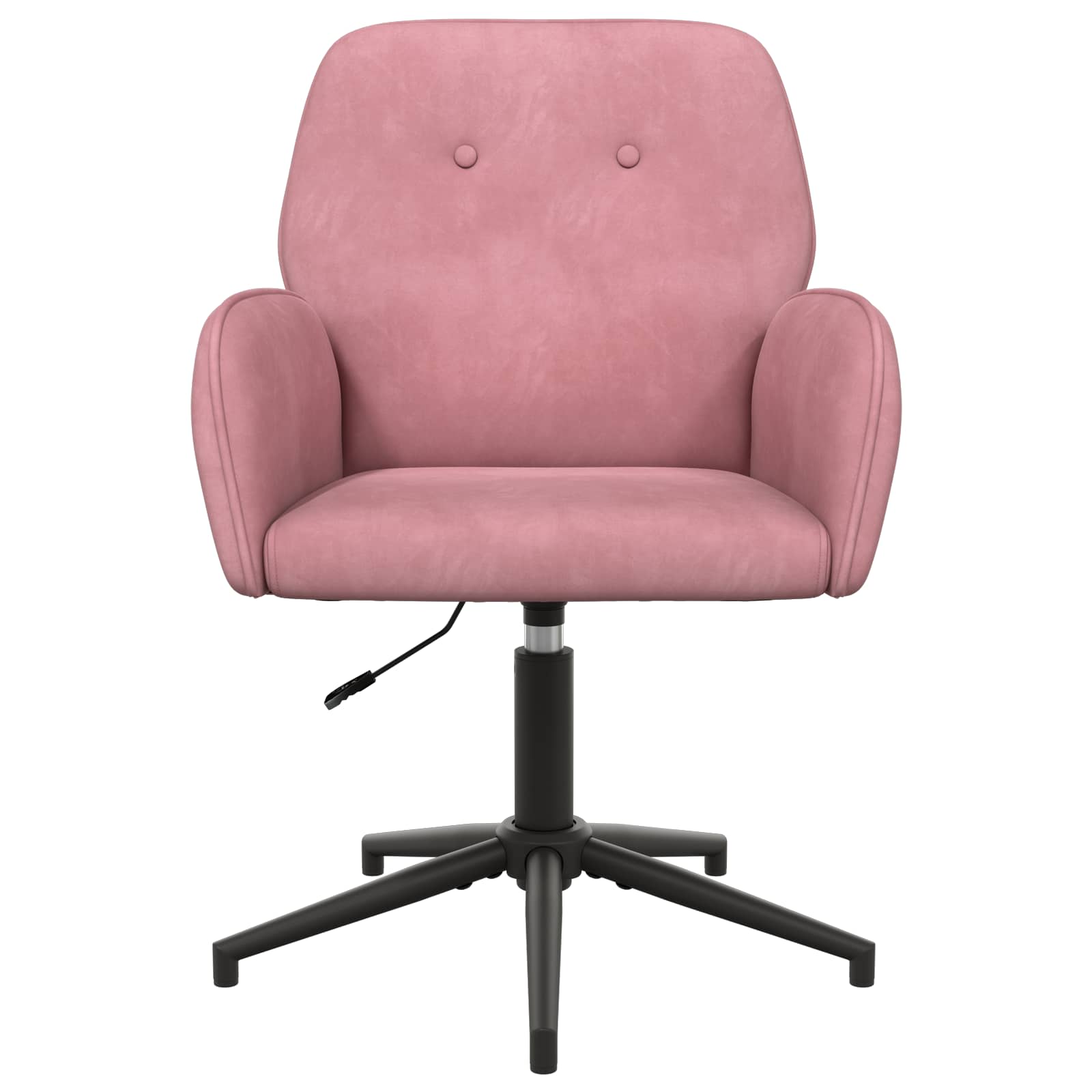 vidaXL Obrotowe krzesło biurowe 54 x 55 x 90 cm różowy Welur