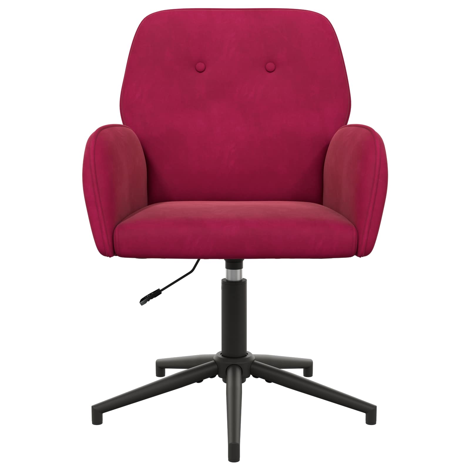 vidaXL Obrotowe krzesło biurowe 54 x 55 x 90 cm Czerwone wino Welur