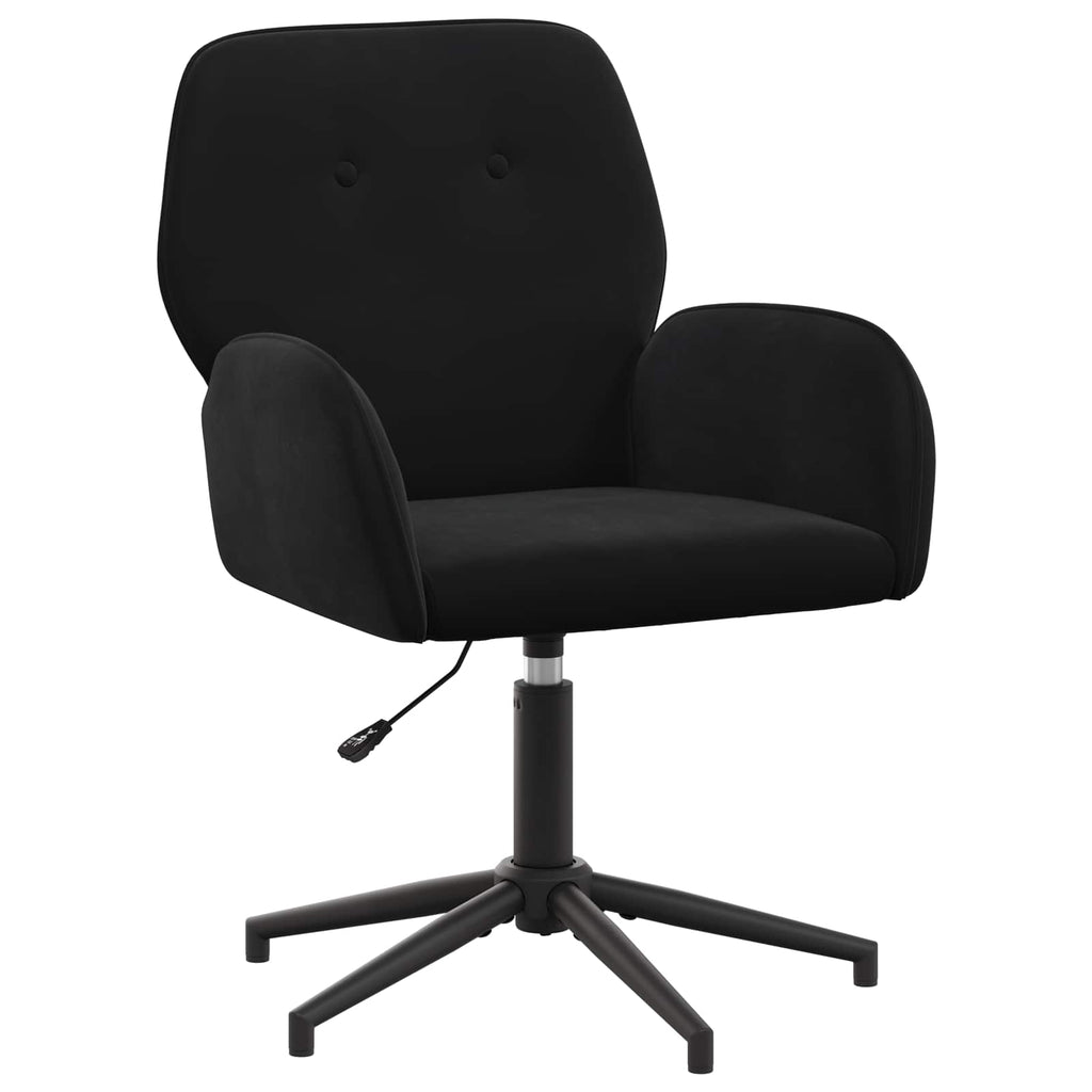 vidaXL Obrotowe krzesło biurowe 54 x 55 x 90 cm Czarny Welur