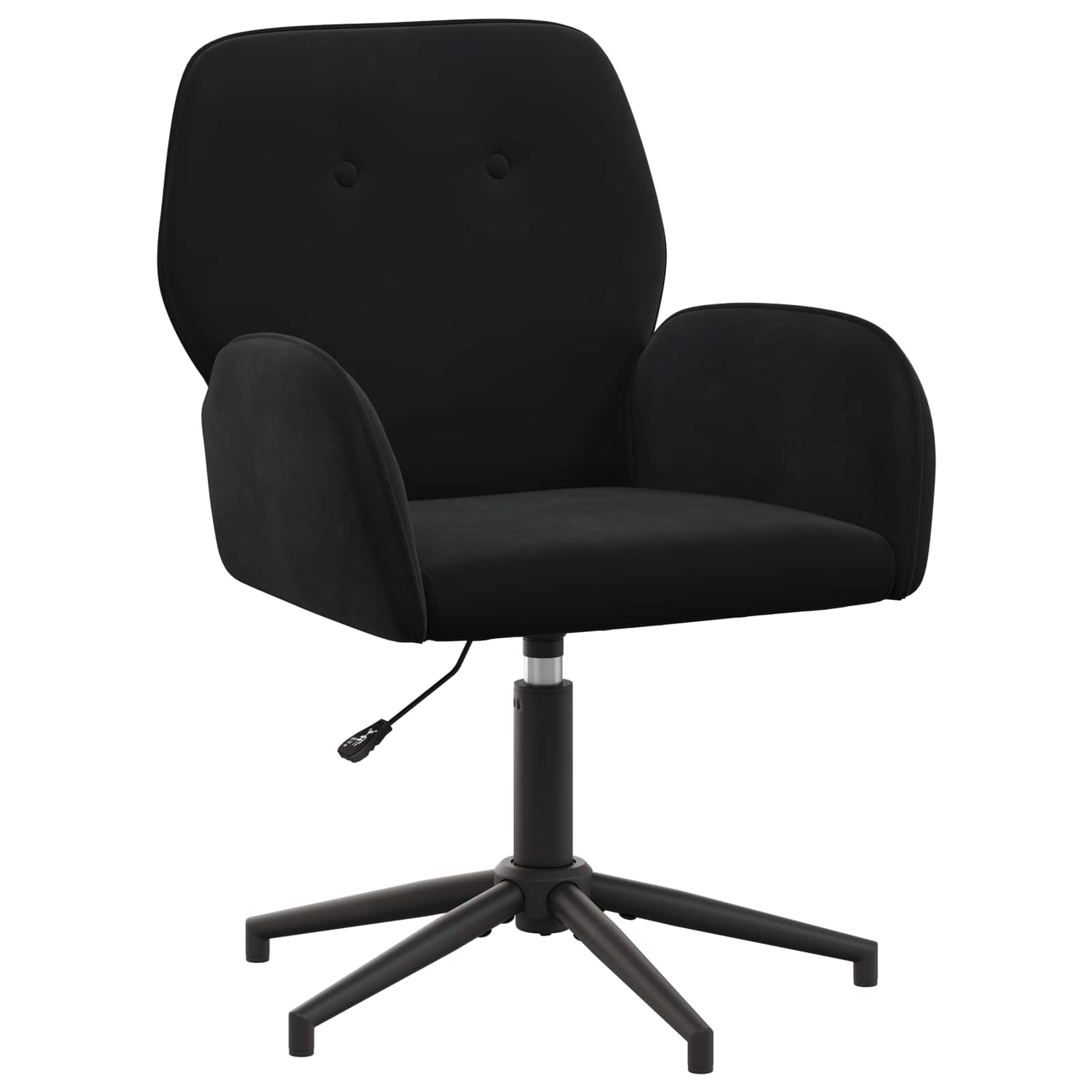 vidaXL Obrotowe krzesło biurowe 54 x 55 x 90 cm Czarny Welur