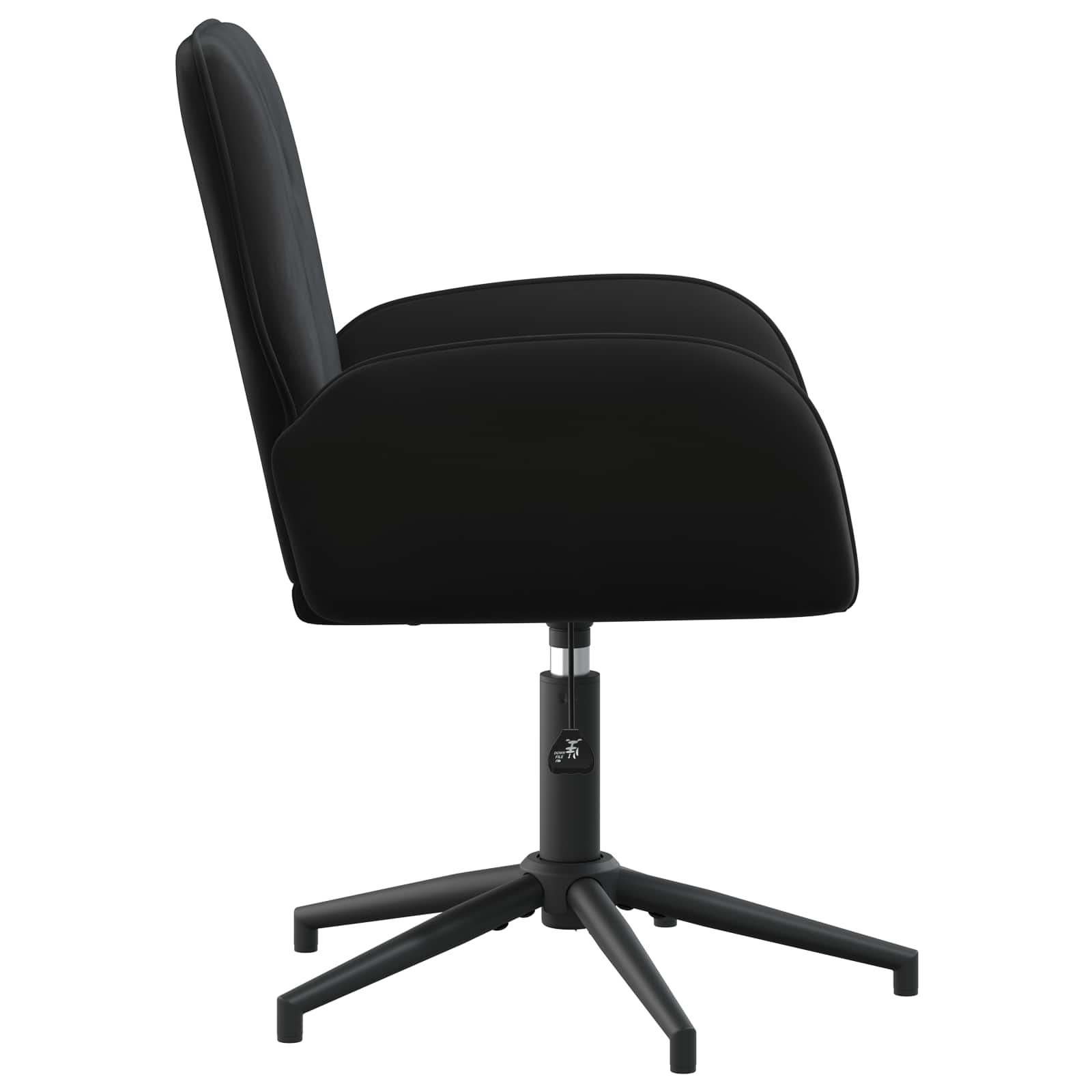 vidaXL Obrotowe krzesło biurowe 54 x 55 x 90 cm Czarny Welur