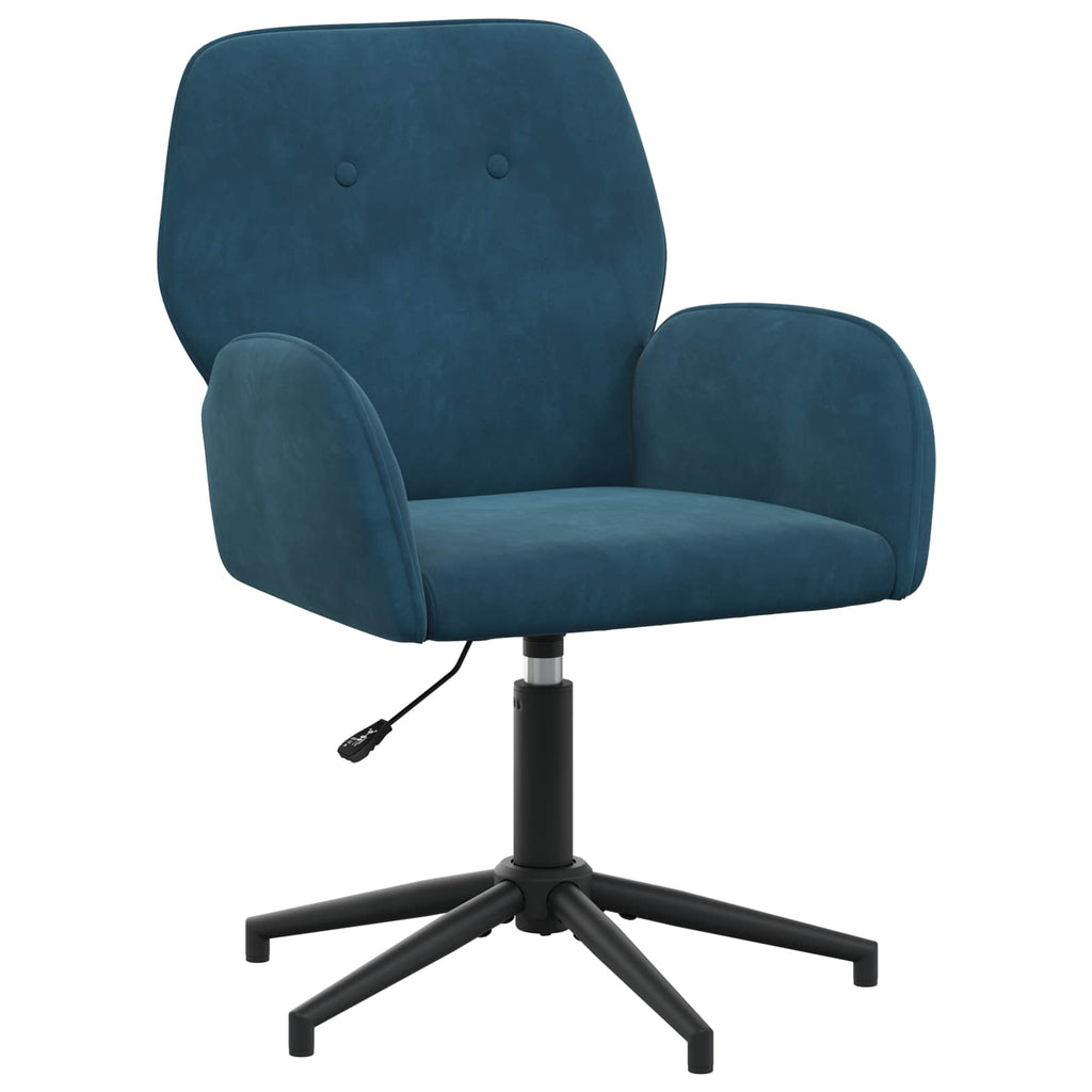 vidaXL Obrotowe krzesło biurowe 54 x 55 x 90 cm niebieski Welur