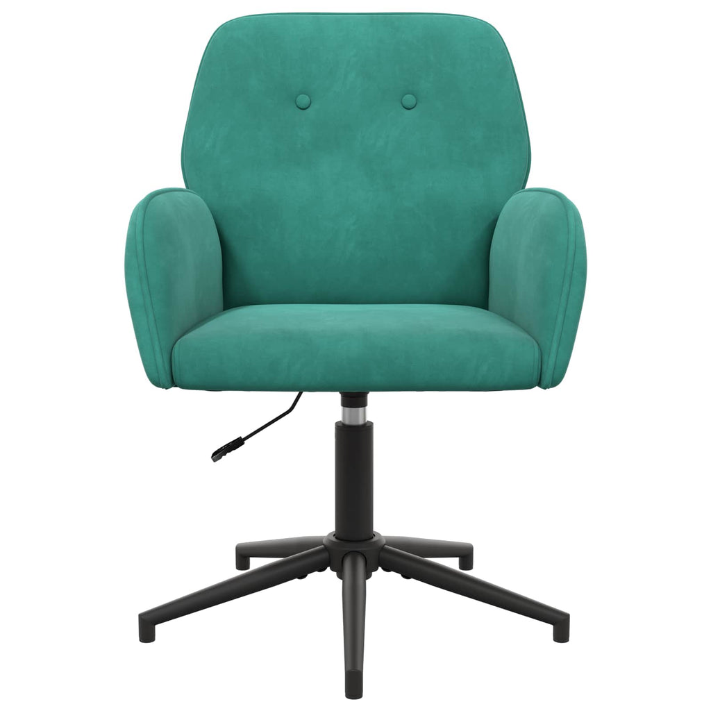 vidaXL Obrotowe krzesło biurowe 54 x 55 x 90 cm Turkusowy Welur