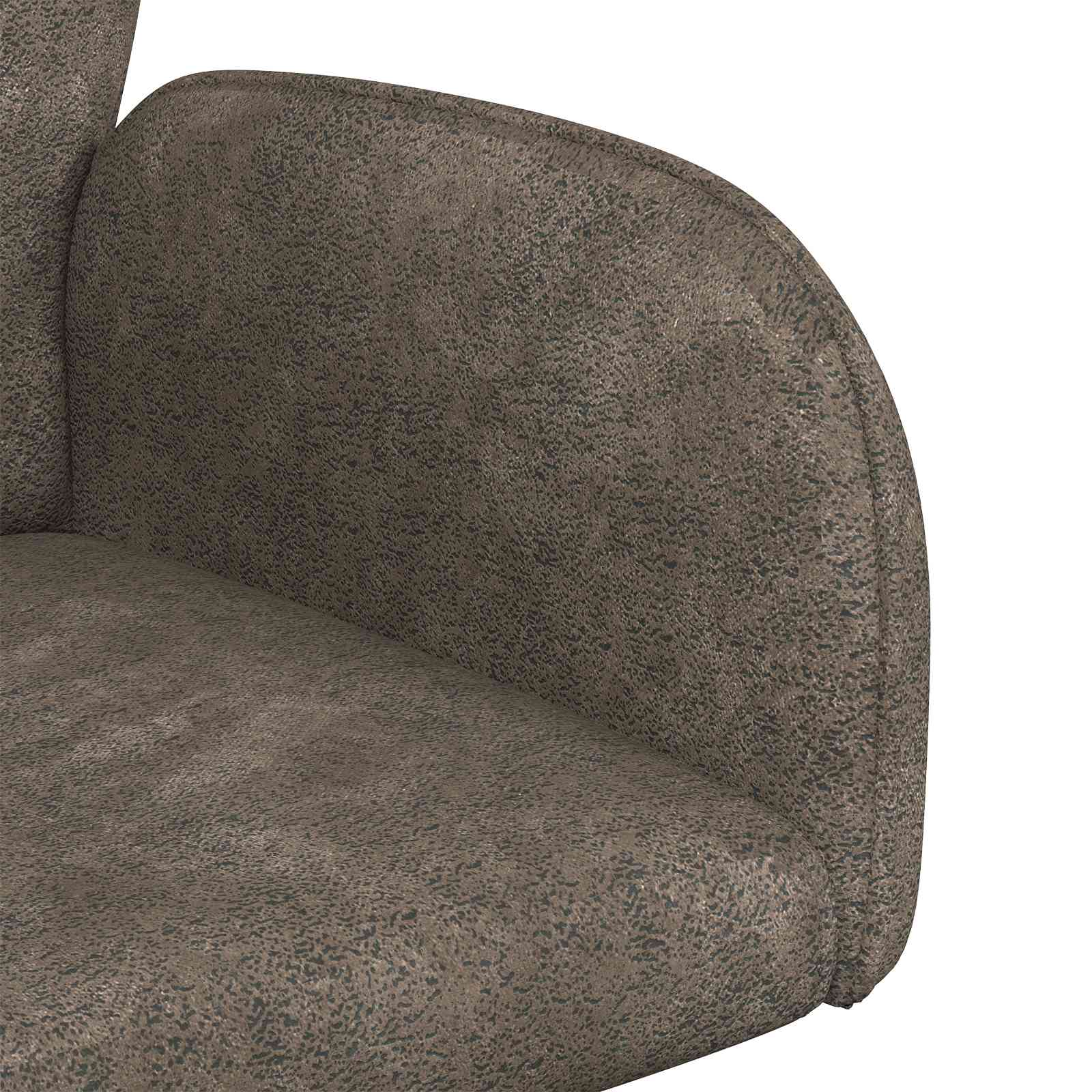 vidaXL Obrotowe krzesła jadalniane 2 pcs Skóra zamszowa ciemnoszary