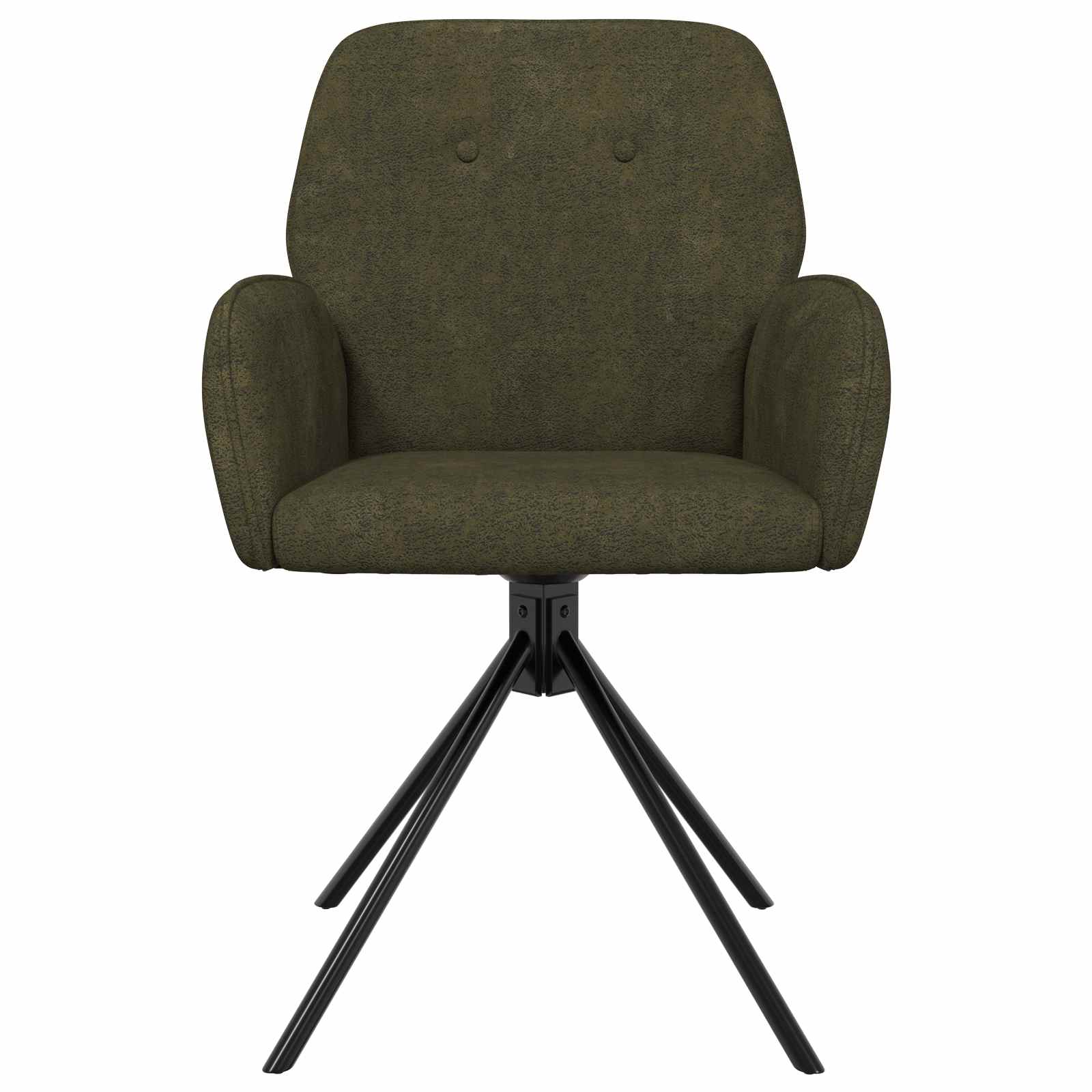 vidaXL Obrotowe krzesła jadalniane 2 pcs Skóra zamszowa