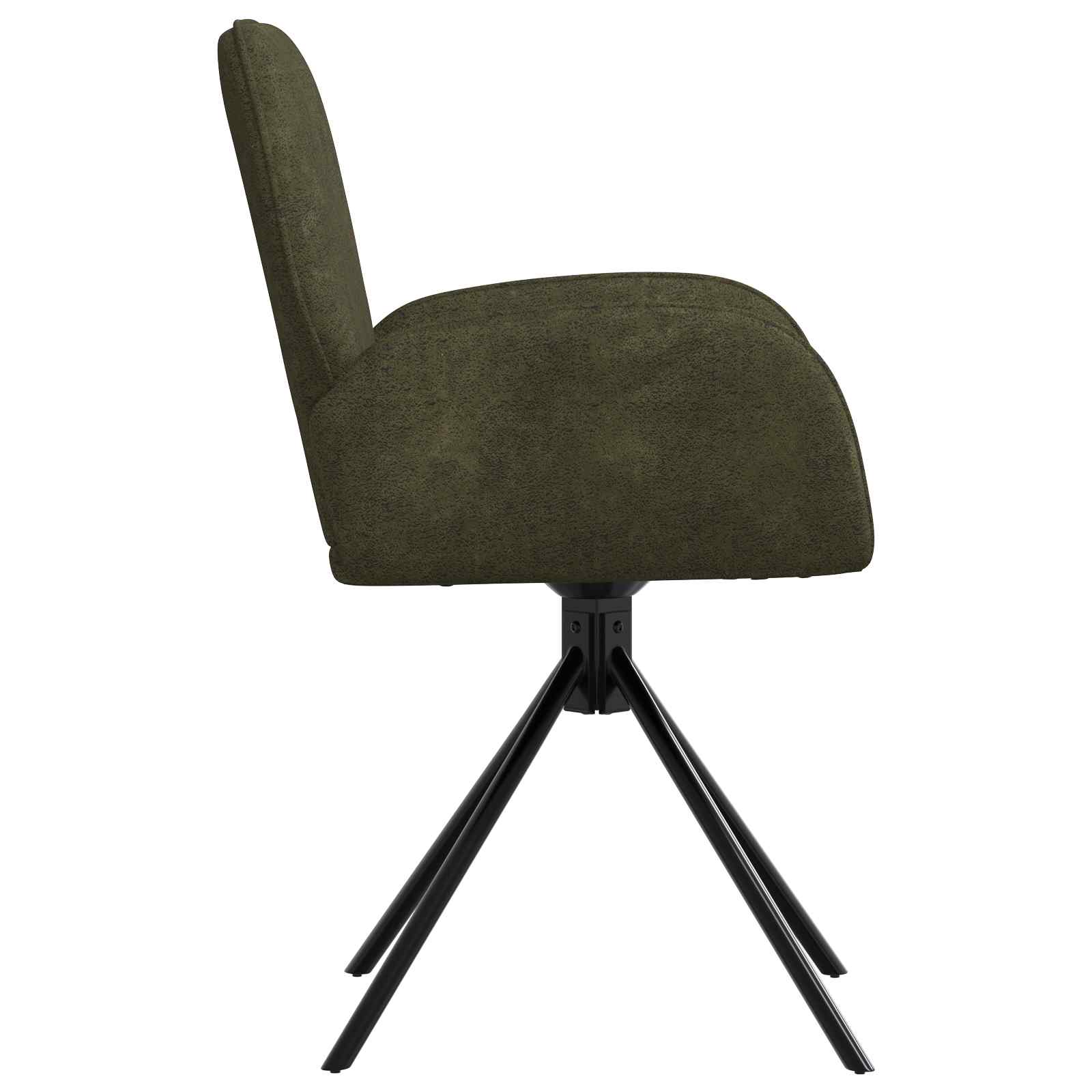 vidaXL Obrotowe krzesła jadalniane 2 pcs Skóra zamszowa