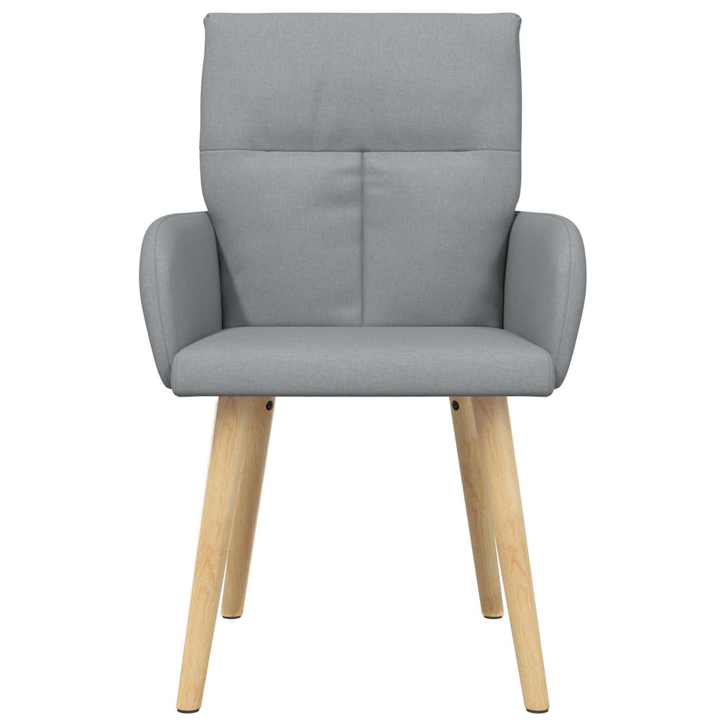 vidaXL Krzesła jadalne 2 pcs tkanina jasnoszary 60 x 56 x 96 cm