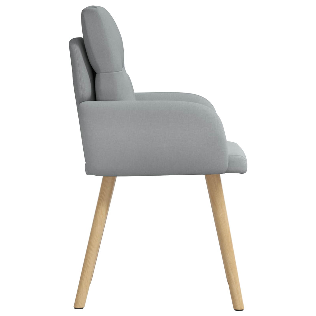 vidaXL Krzesła jadalne 2 pcs tkanina jasnoszary 60 x 56 x 96 cm