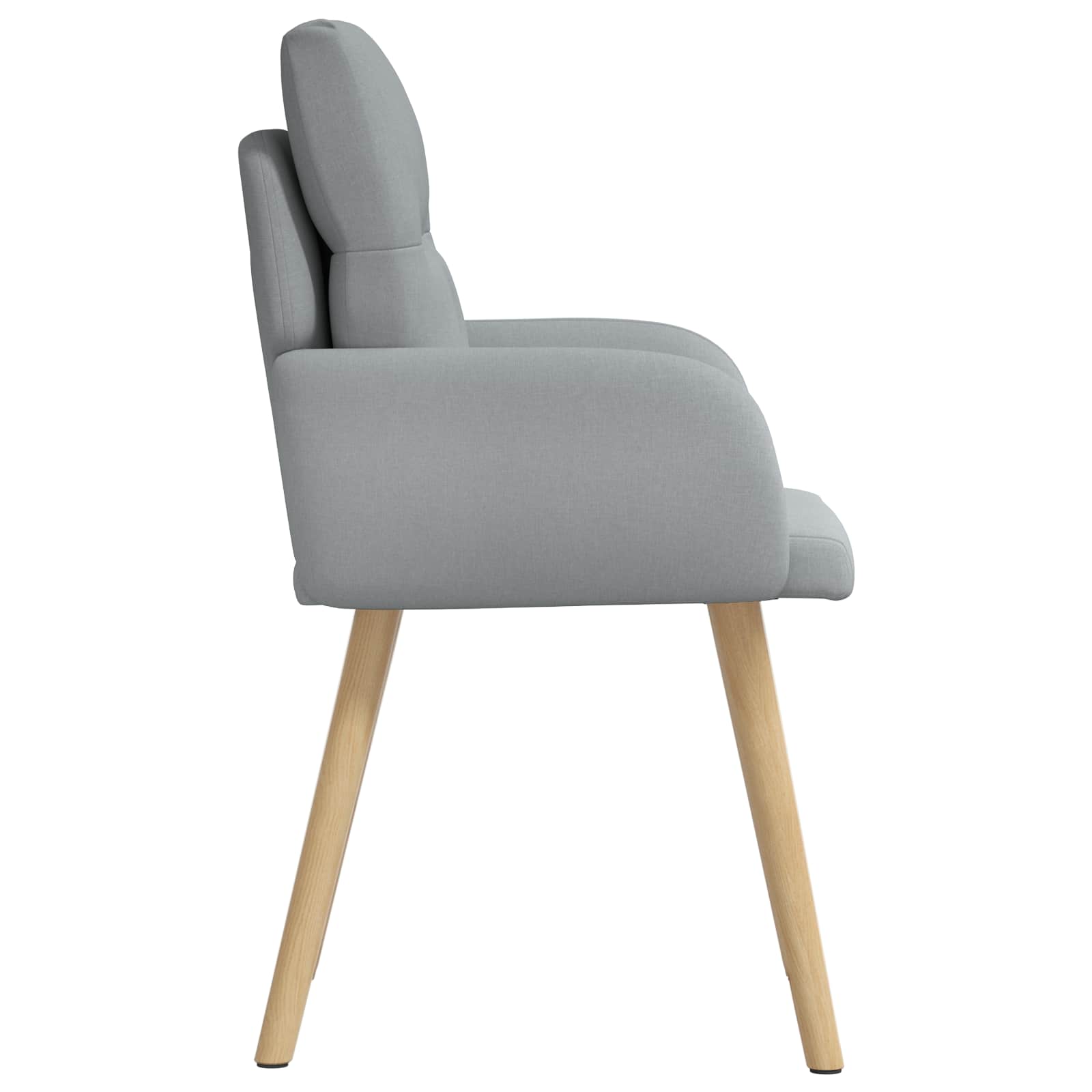 vidaXL Krzesła jadalne 2 pcs tkanina jasnoszary 60 x 56 x 96 cm