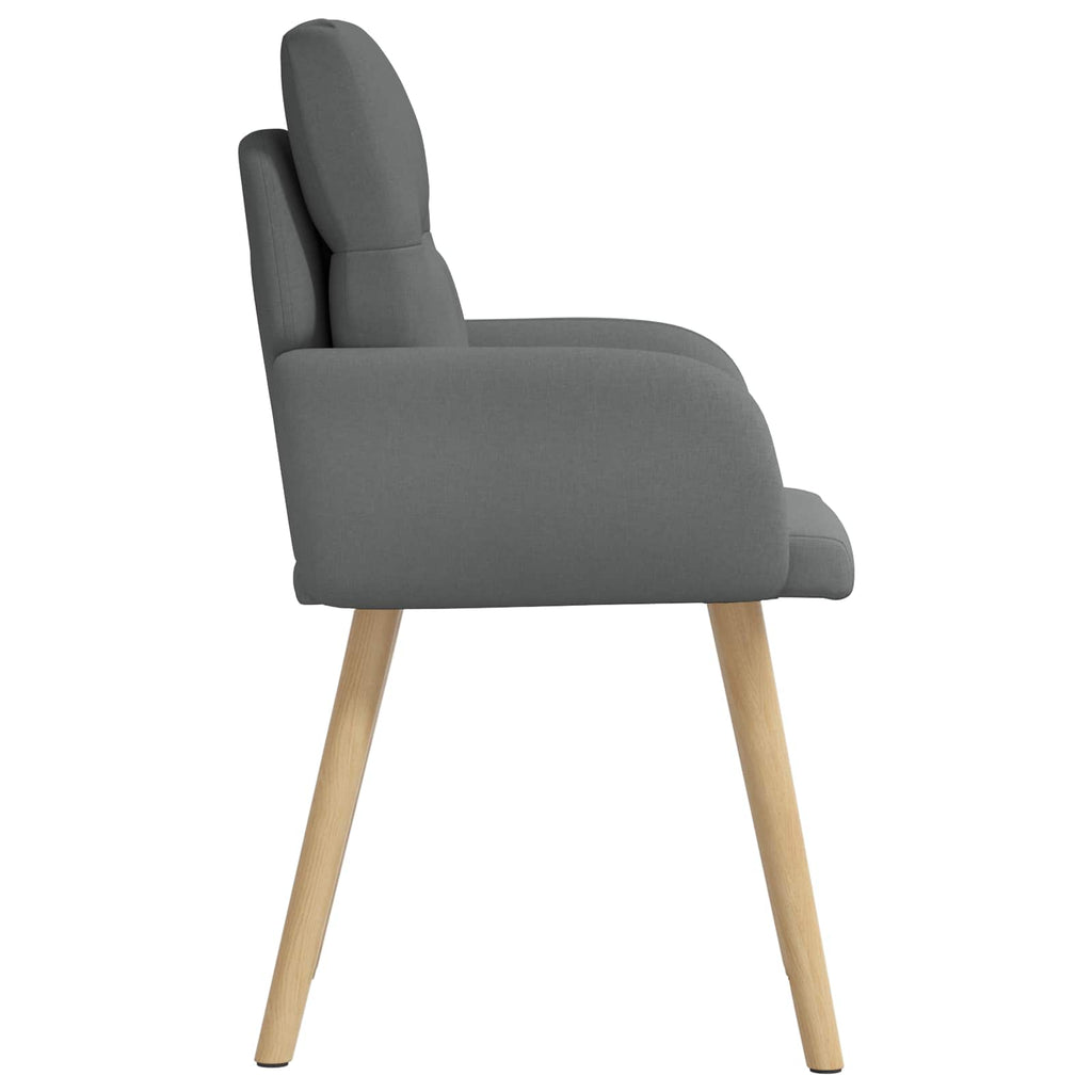 vidaXL Krzesła jadalne 2 pcs tkanina ciemnoszary 60 x 56 x 96 cm