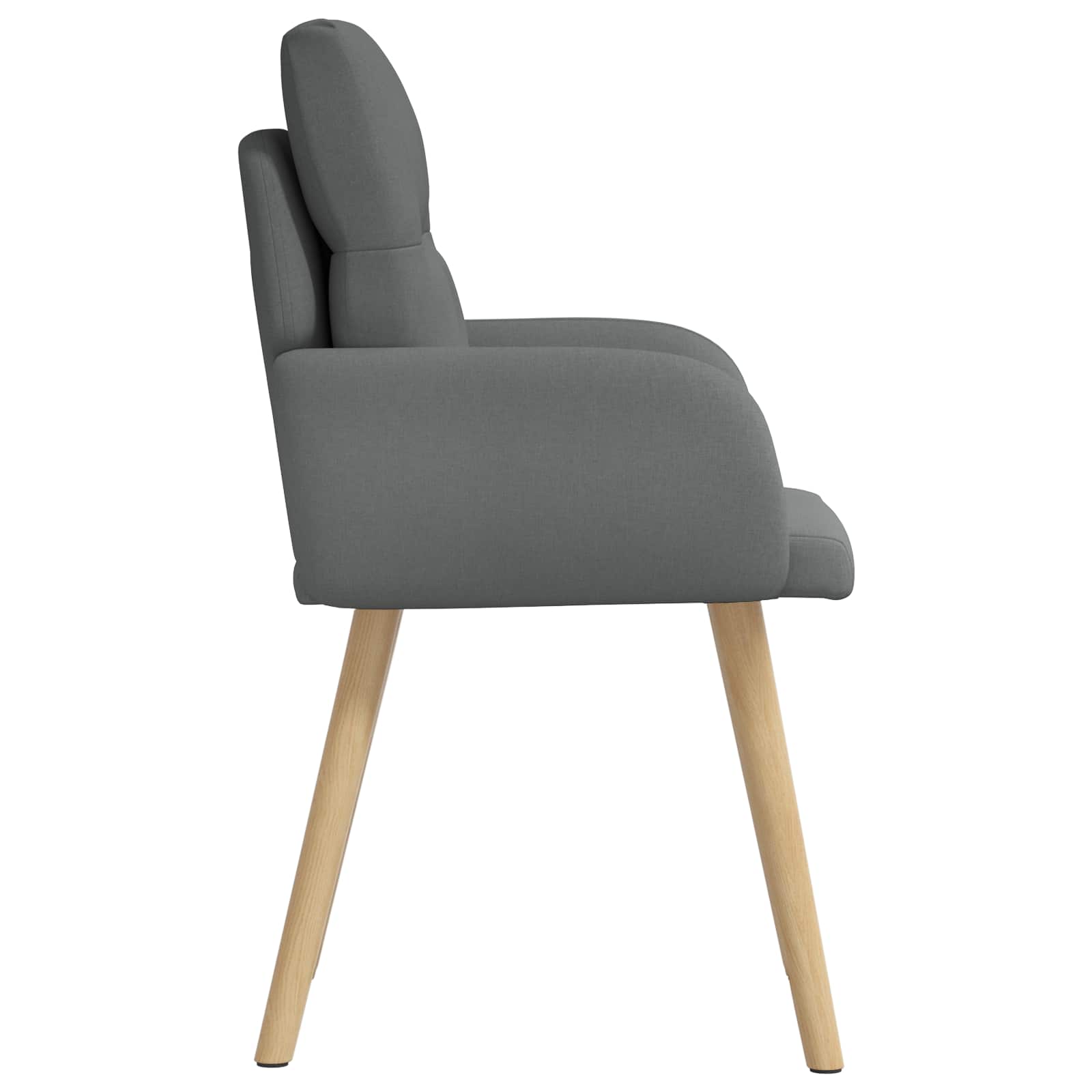 vidaXL Krzesła jadalne 2 pcs tkanina ciemnoszary 60 x 56 x 96 cm