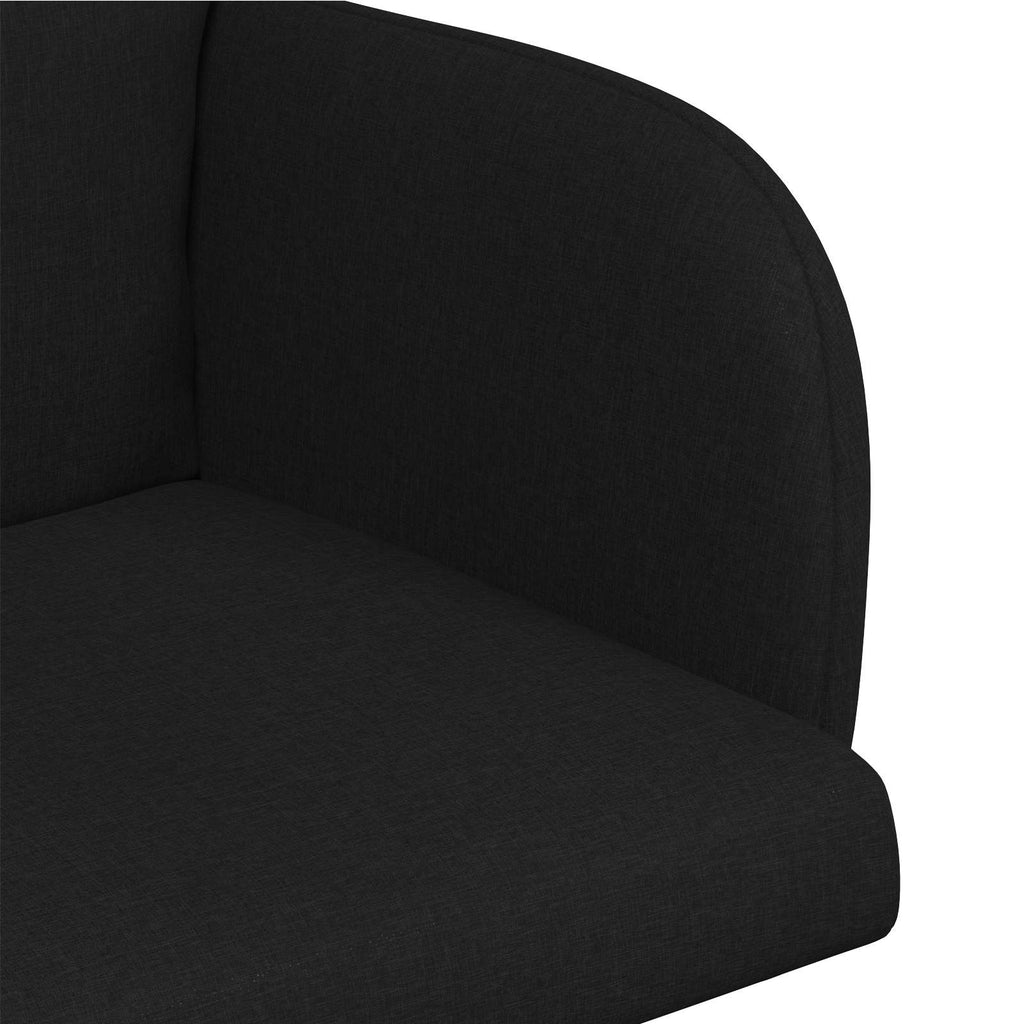 vidaXL Krzesła jadalne 2 pcs tkanina Czarny 60 x 56 x 96 cm