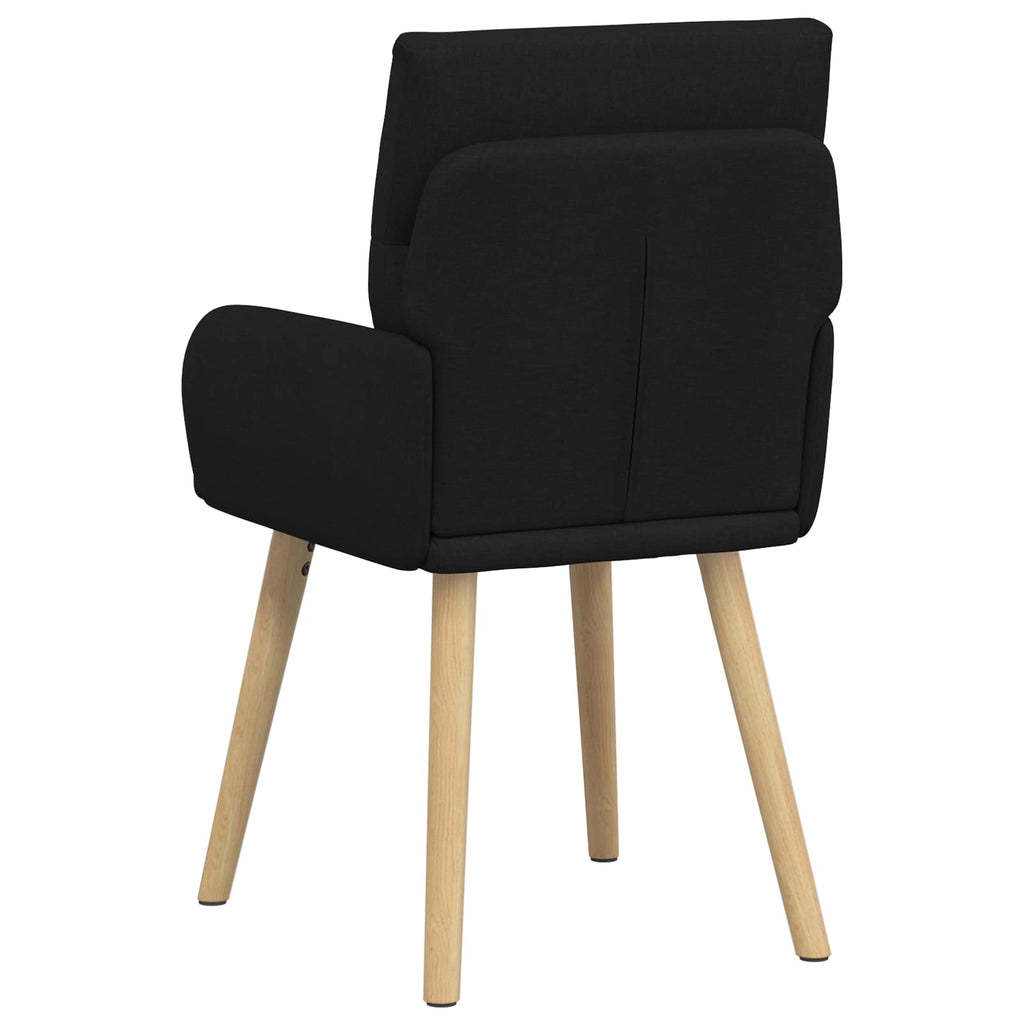 vidaXL Krzesła jadalne 2 pcs tkanina Czarny 60 x 56 x 96 cm