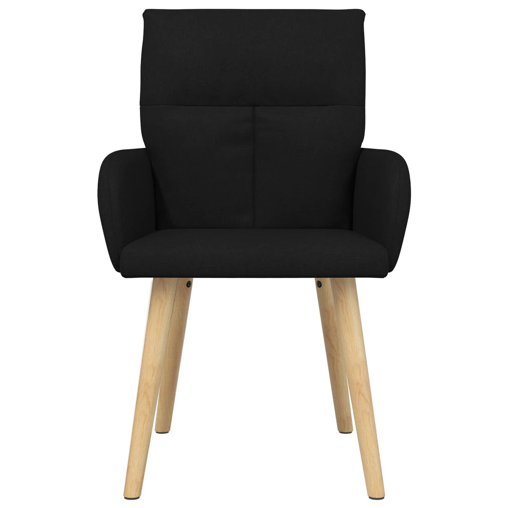 vidaXL Krzesła jadalne 2 pcs tkanina Czarny 60 x 56 x 96 cm