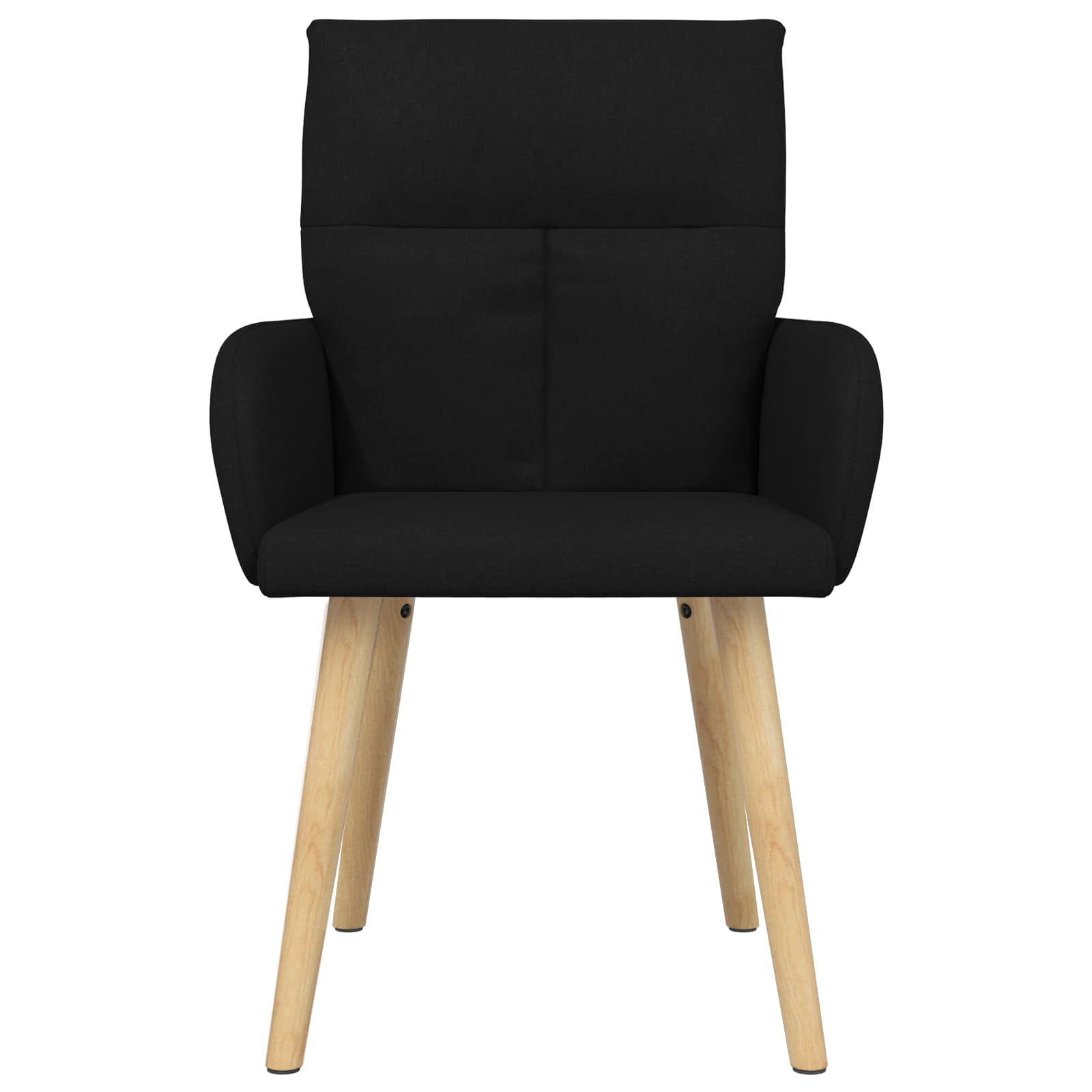 vidaXL Krzesła jadalne 2 pcs tkanina Czarny 60 x 56 x 96 cm