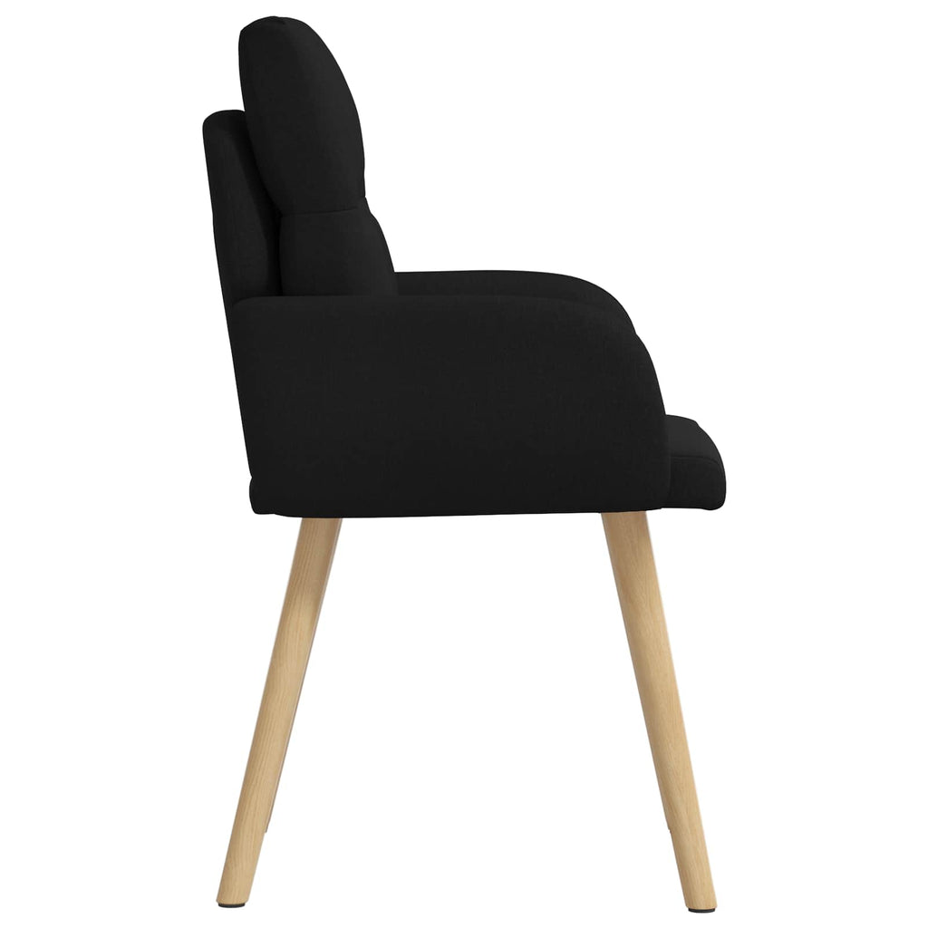 vidaXL Krzesła jadalne 2 pcs tkanina Czarny 60 x 56 x 96 cm