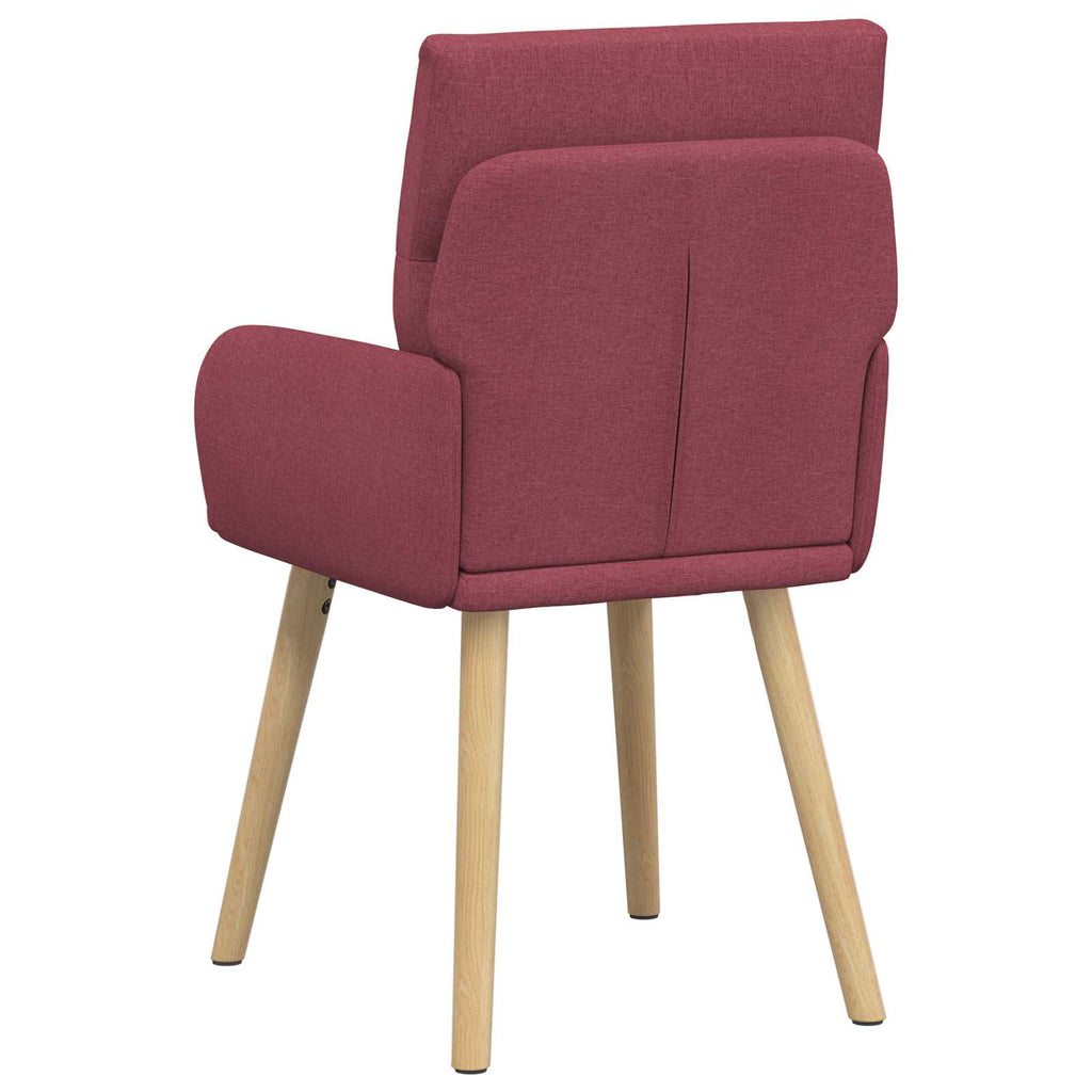 vidaXL Krzesła jadalne 2 pcs tkanina Czerwone wino 60 x 56 x 96 cm