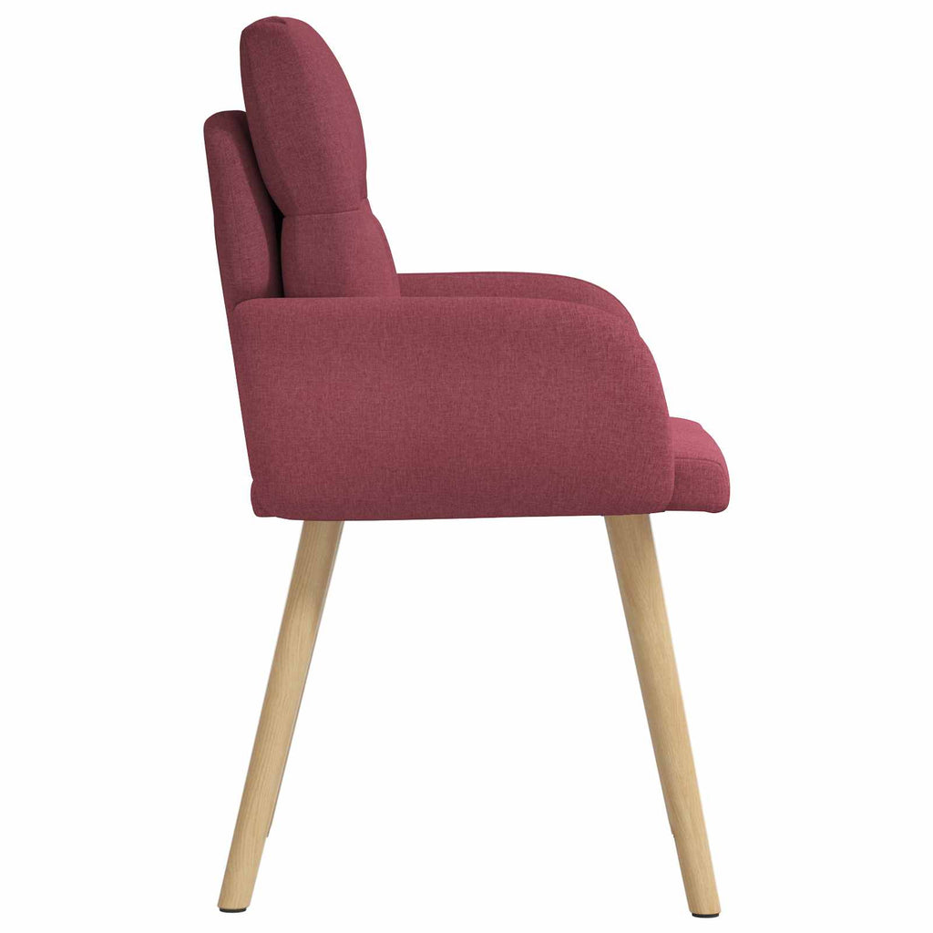 vidaXL Krzesła jadalne 2 pcs tkanina Czerwone wino 60 x 56 x 96 cm