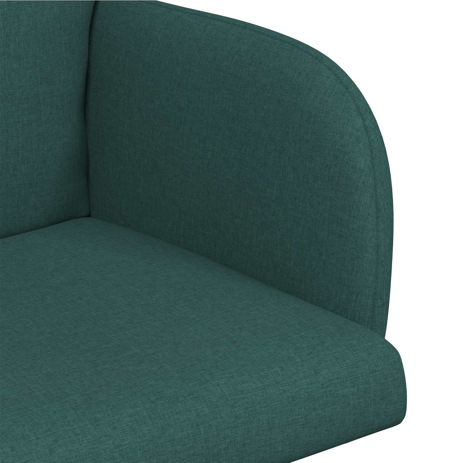 vidaXL Krzesła jadalne 2 pcs tkanina Ciemnozielony 60 x 56 x 96 cm