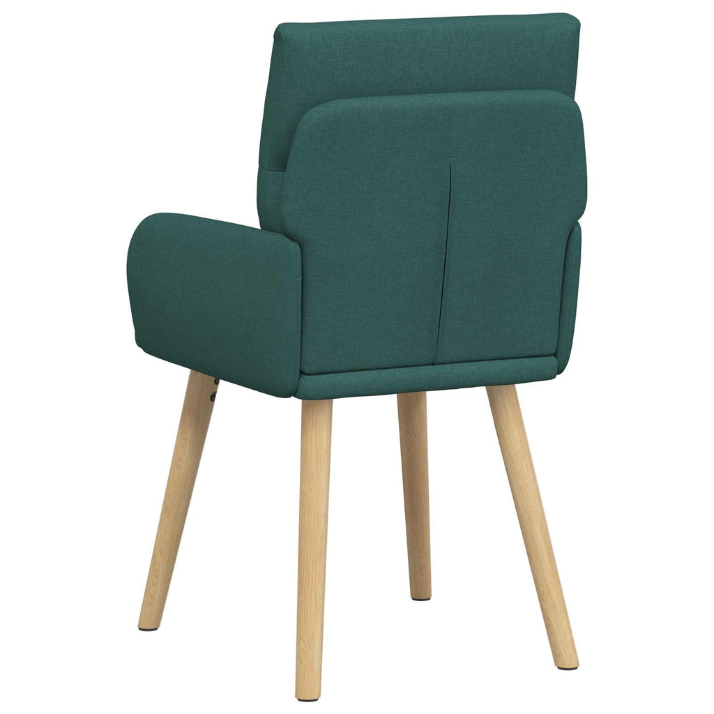 vidaXL Krzesła jadalne 2 pcs tkanina Ciemnozielony 60 x 56 x 96 cm