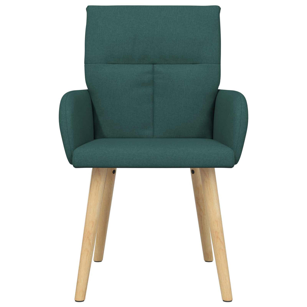 vidaXL Krzesła jadalne 2 pcs tkanina Ciemnozielony 60 x 56 x 96 cm