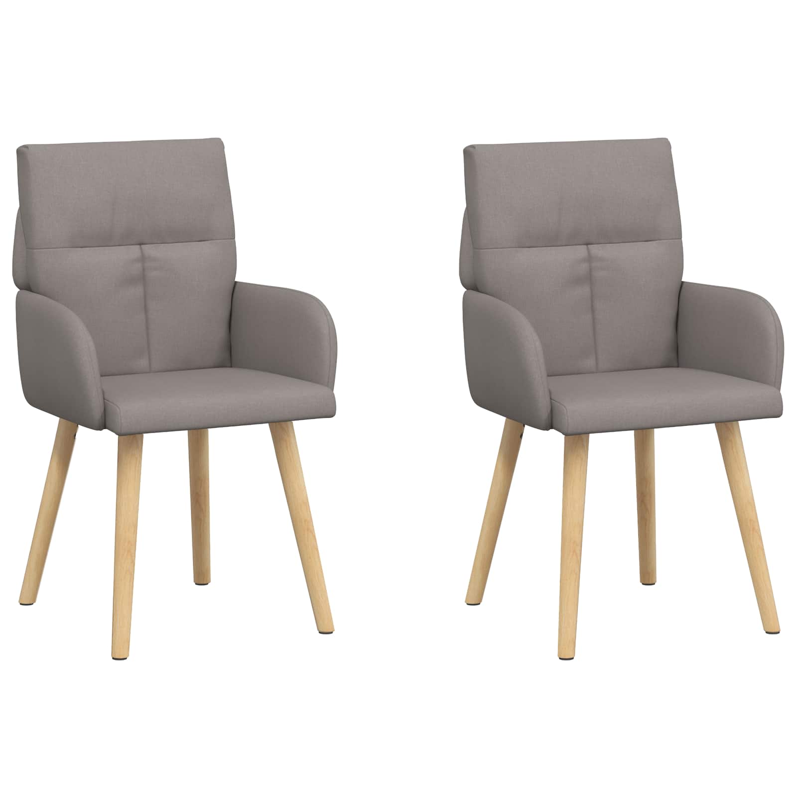 vidaXL Krzesła jadalne 2 pcs tkanina Ciemnoszary 60 x 56 x 96 cm