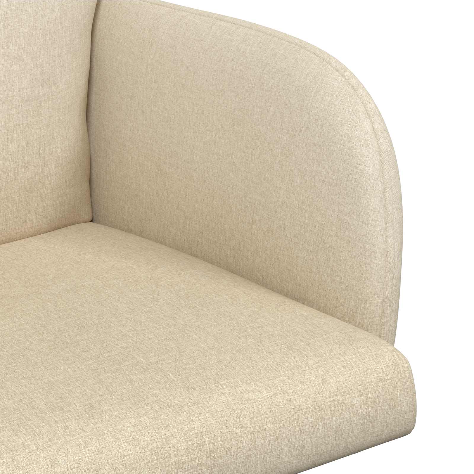 vidaXL Krzesła jadalne 2 pcs tkanina kremowy 60 x 56 x 96 cm