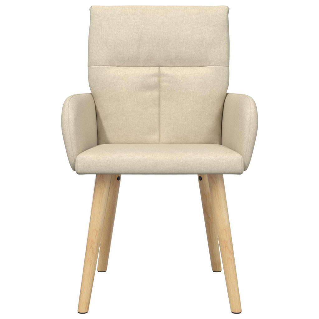 vidaXL Krzesła jadalne 2 pcs tkanina kremowy 60 x 56 x 96 cm