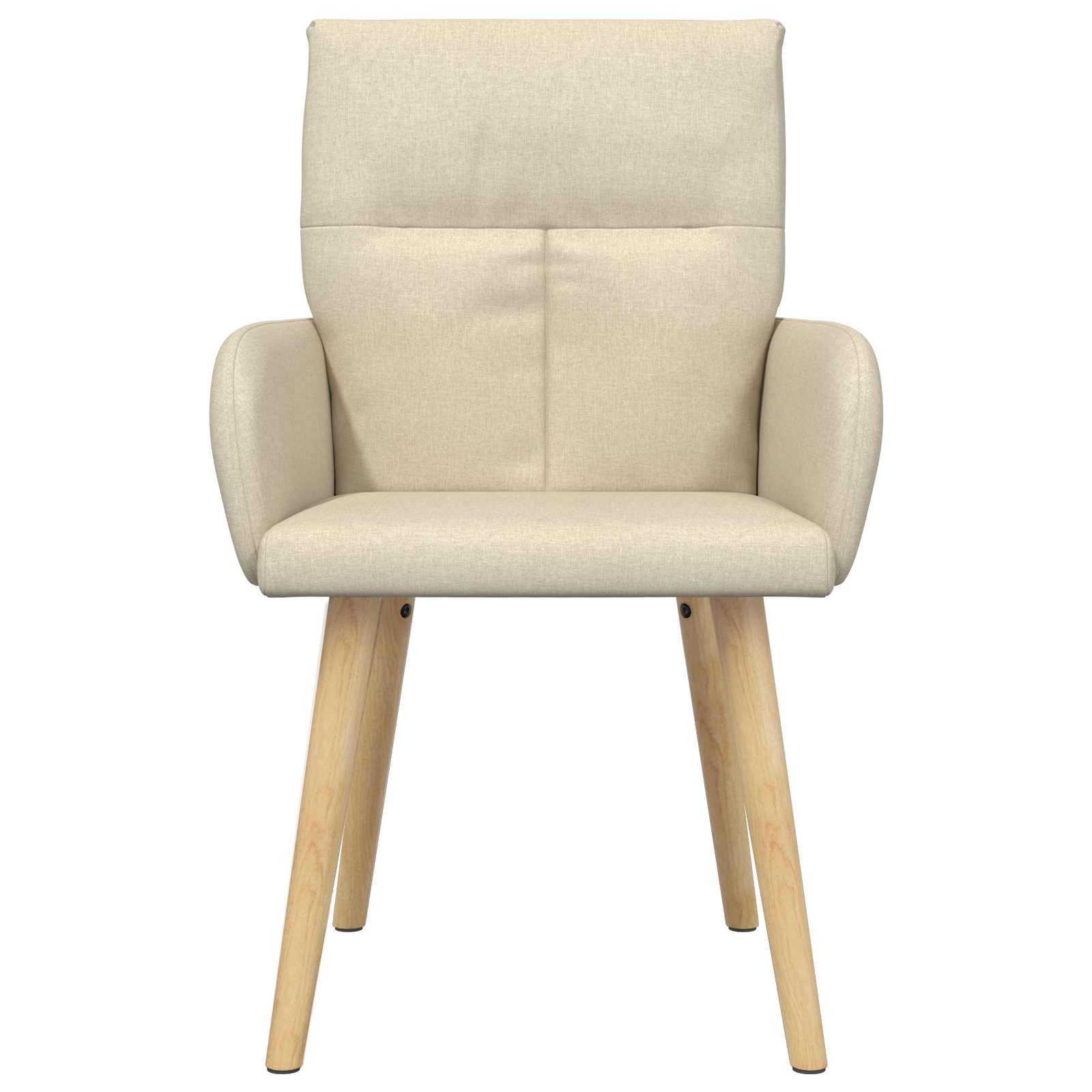 vidaXL Krzesła jadalne 2 pcs tkanina kremowy 60 x 56 x 96 cm