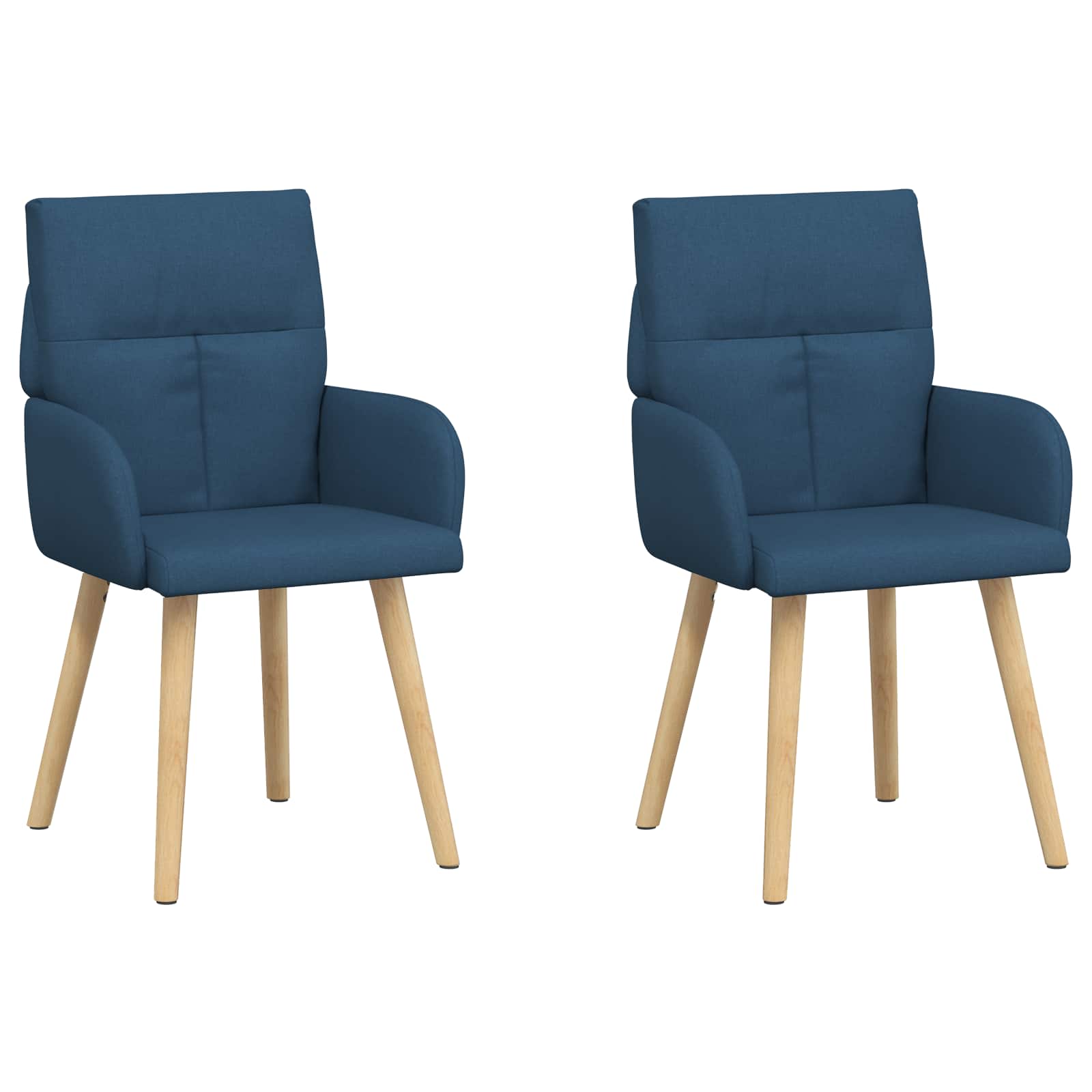 vidaXL Krzesła jadalne 2 pcs tkanina niebieski 60 x 56 x 96 cm