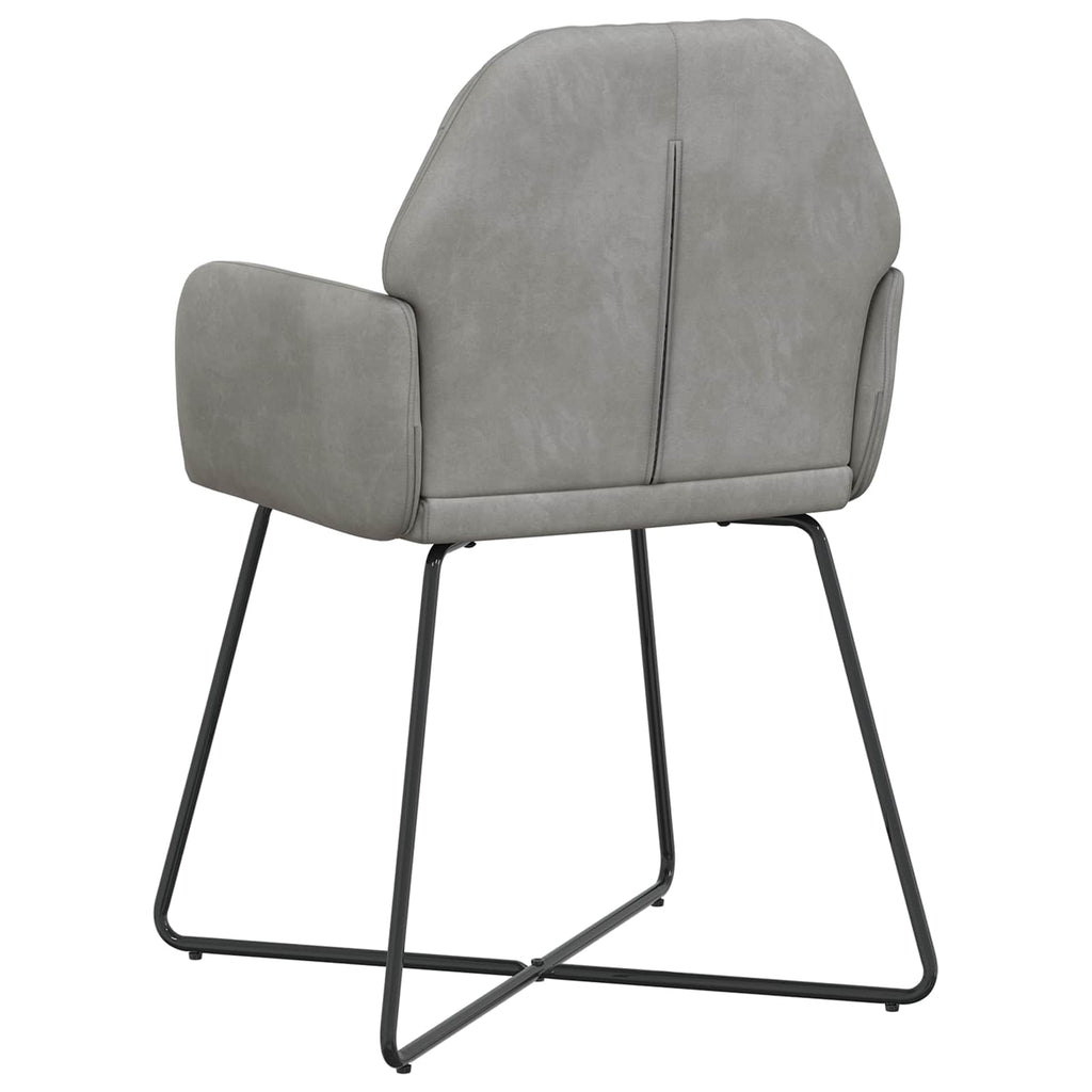 vidaXL Krzesła jadalne 2 pcs Welur jasnoszary 55 x 50 x 84 cm