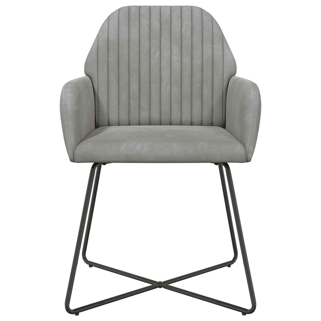 vidaXL Krzesła jadalne 2 pcs Welur jasnoszary 55 x 50 x 84 cm