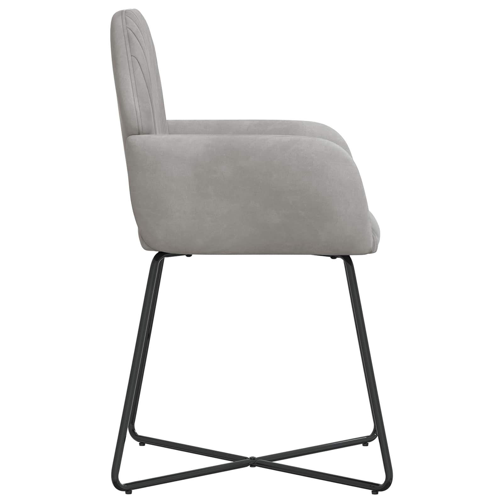 vidaXL Krzesła jadalne 2 pcs Welur jasnoszary 55 x 50 x 84 cm