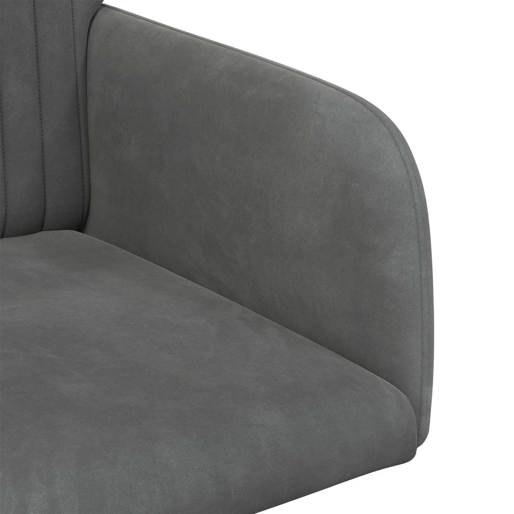 vidaXL Krzesła jadalne 2 pcs Welur ciemnoszary 55 x 50 x 84 cm