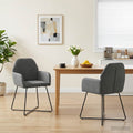 vidaXL Krzesła jadalne 2 pcs Welur ciemnoszary 55 x 50 x 84 cm