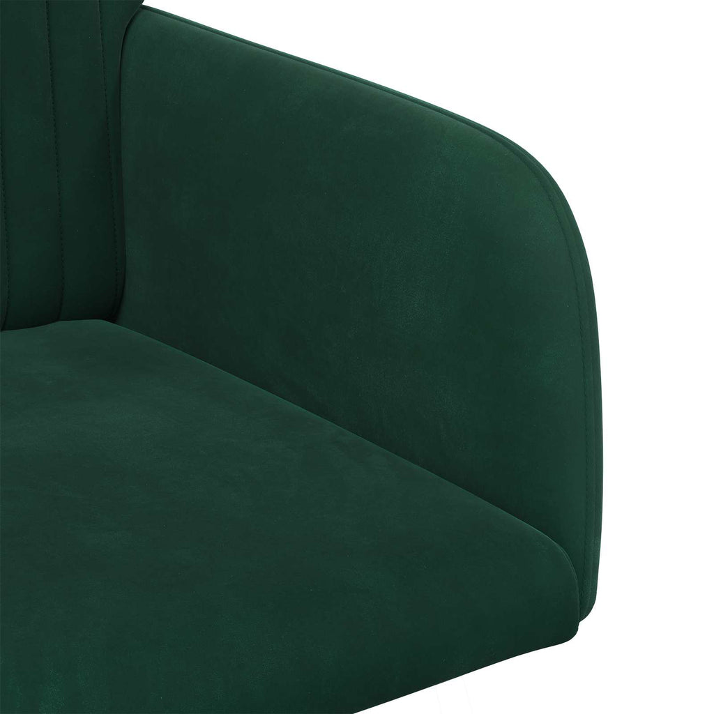 vidaXL Krzesła jadalne 2 pcs Welur Ciemnozielony 55 x 50 x 84 cm
