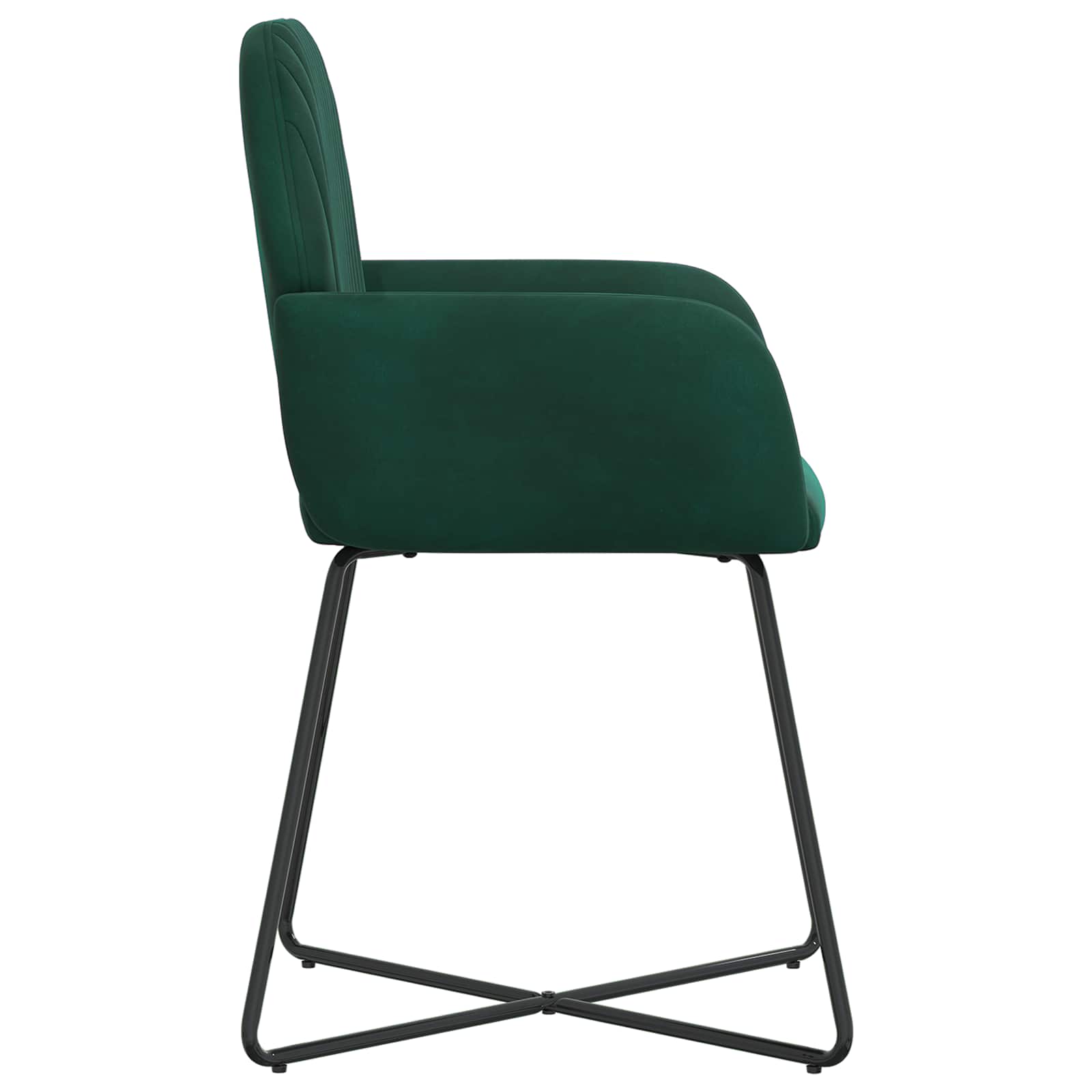 vidaXL Krzesła jadalne 2 pcs Welur Ciemnozielony 55 x 50 x 84 cm
