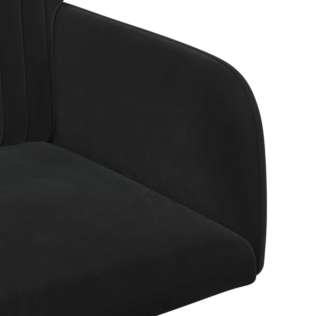 vidaXL Krzesła jadalne 2 pcs Welur Czarny 55 x 50 x 84 cm