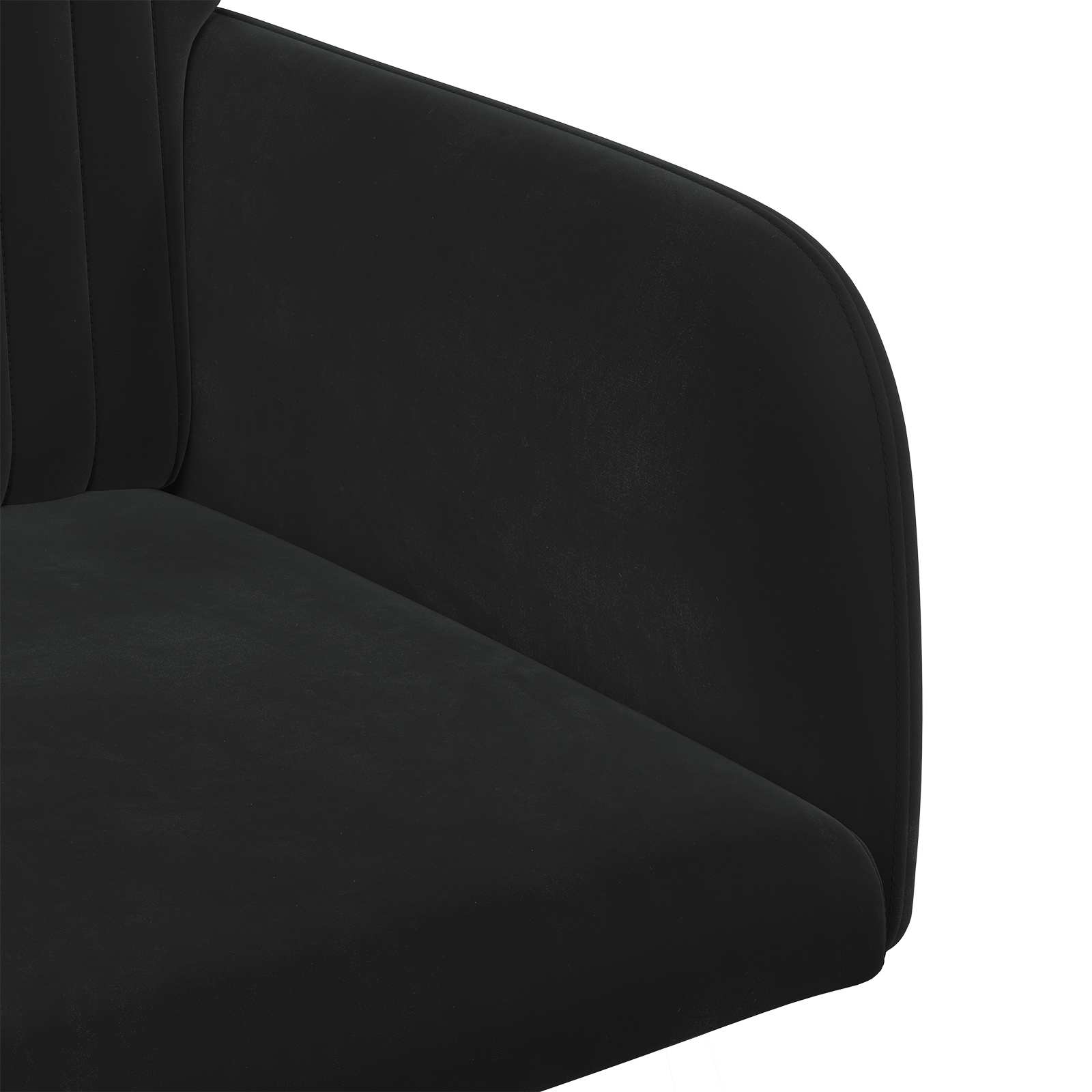 vidaXL Krzesła jadalne 2 pcs Welur Czarny 55 x 50 x 84 cm