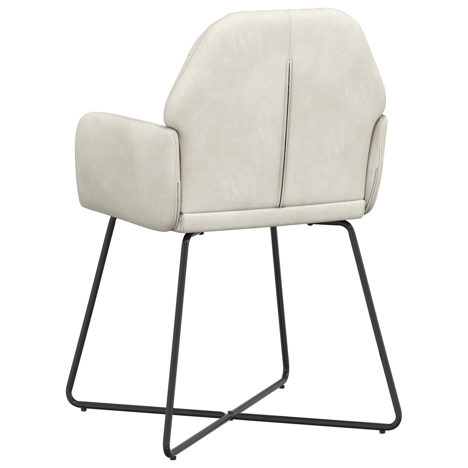 vidaXL Krzesła jadalne 2 pcs Welur kremowy 55 x 50 x 84 cm