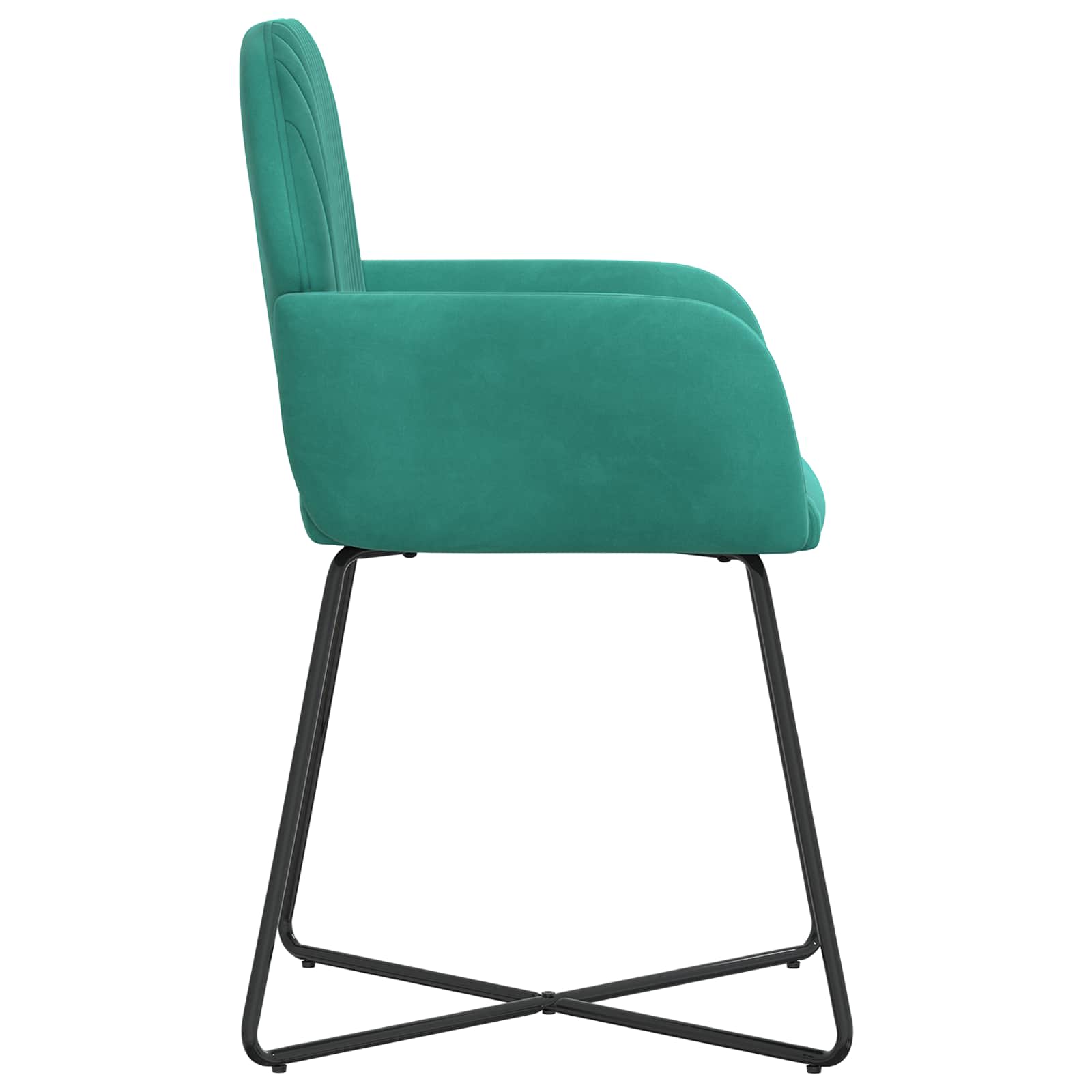 vidaXL Krzesła jadalne 2 pcs Welur Turkusowy 55 x 50 x 84 cm