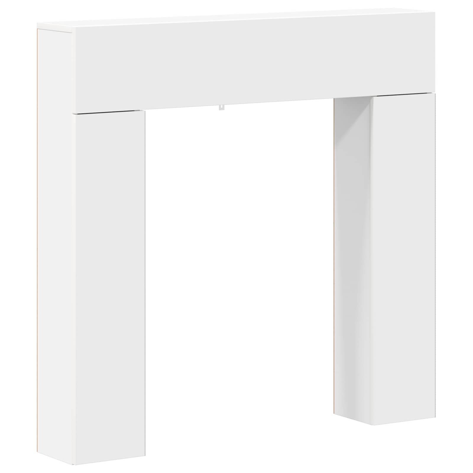 vidaXL Obudowa kominka Biały 102 x 18 x 100,5 cm Drewno inżynieryjne