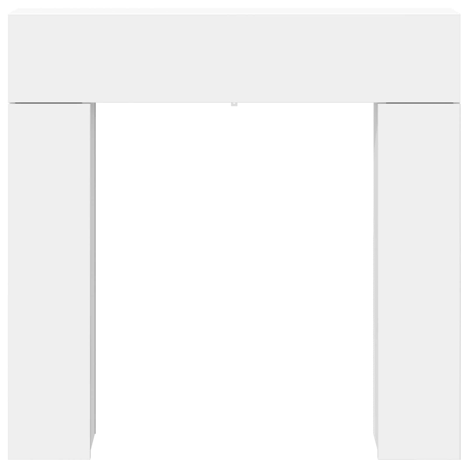 vidaXL Obudowa kominka Biały 102 x 18 x 100,5 cm Drewno inżynieryjne