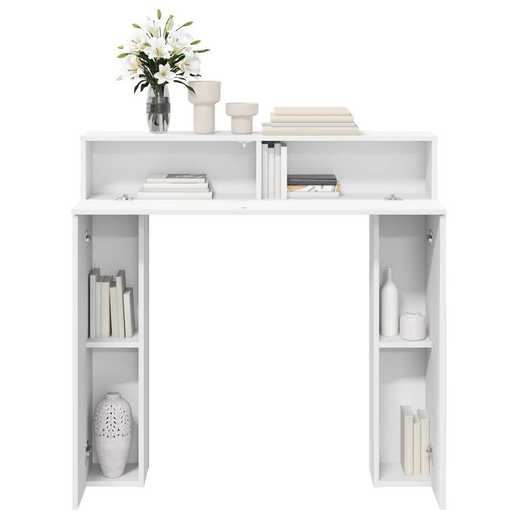 vidaXL Obudowa kominka Biały 102 x 18 x 100,5 cm Drewno inżynieryjne